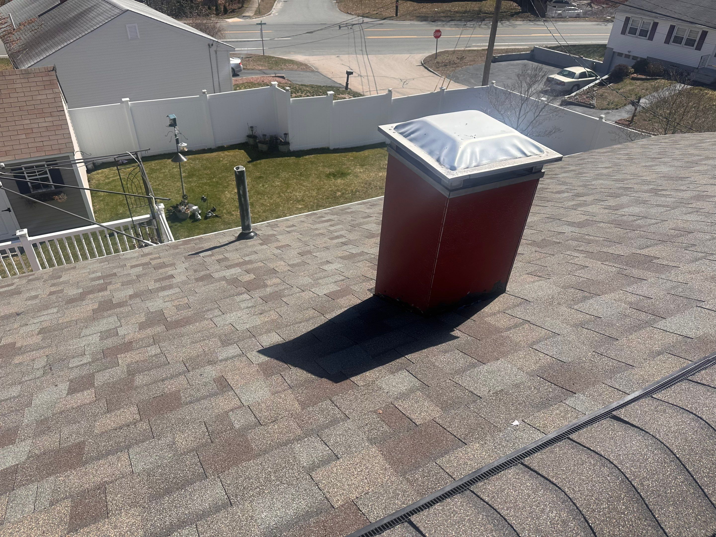 Full Residential Roof Replacement and Chimney Reflashing in Nashua by Tall pine roofing