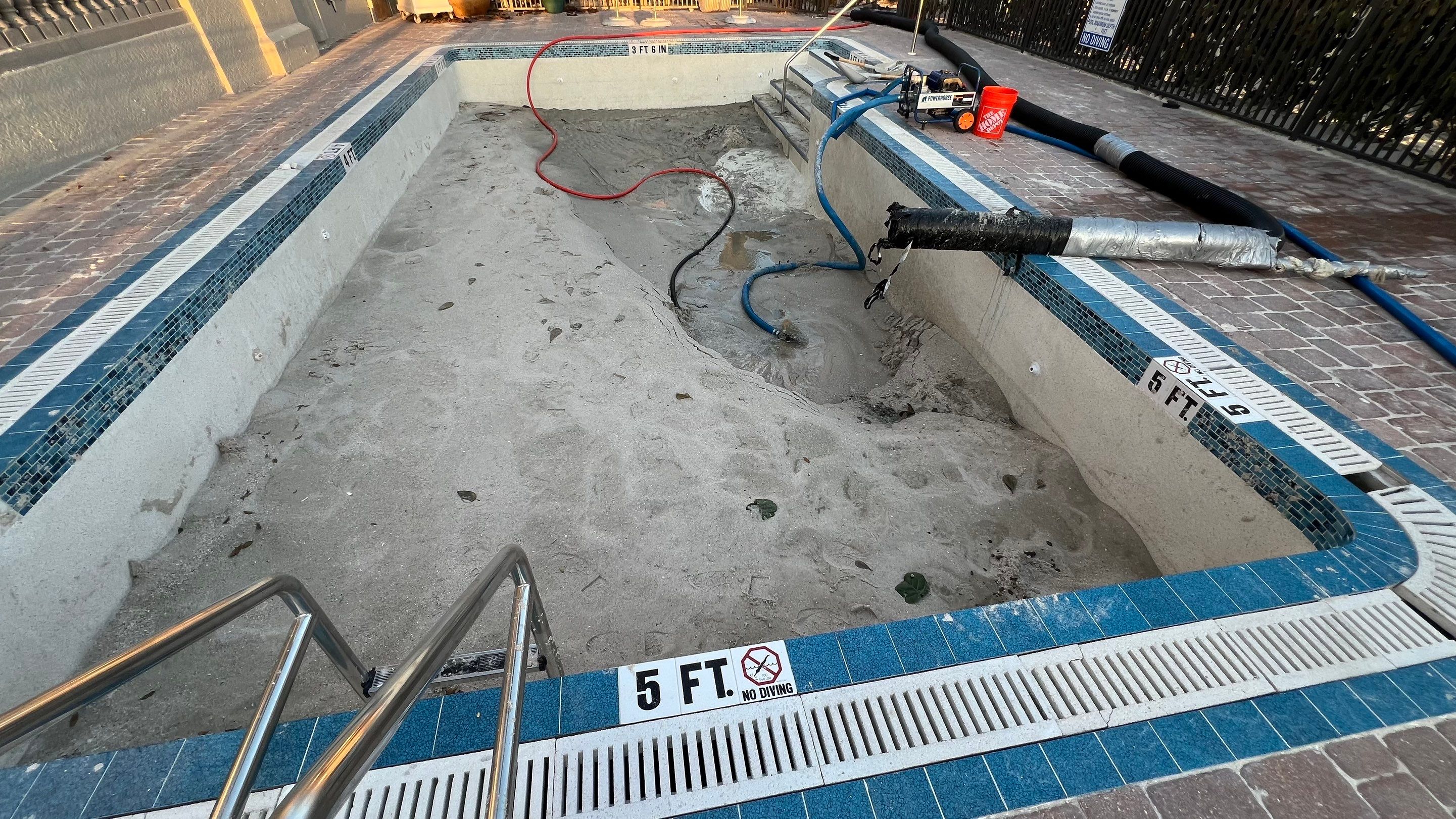 Naples Resort Pool Cleanout and Stormwater System Maintenance by Don Mar, Inc. Storm Water Solutions