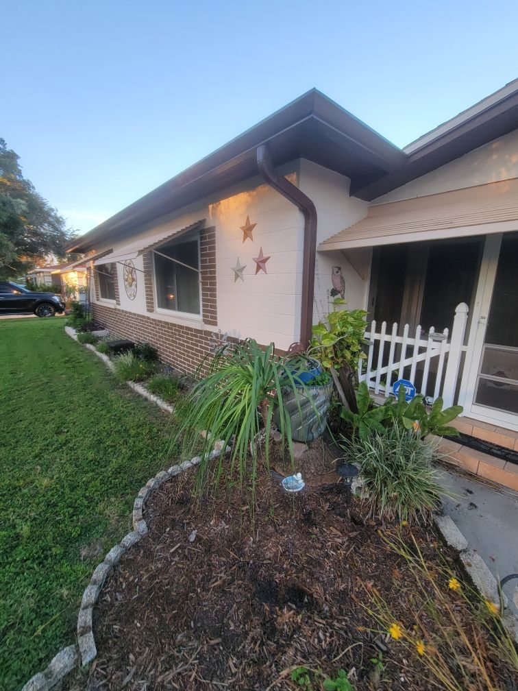 Musket Brown Seamless Gutters using Musket Brown Seamless Gutters in Bradenton FL by Gutter Professors