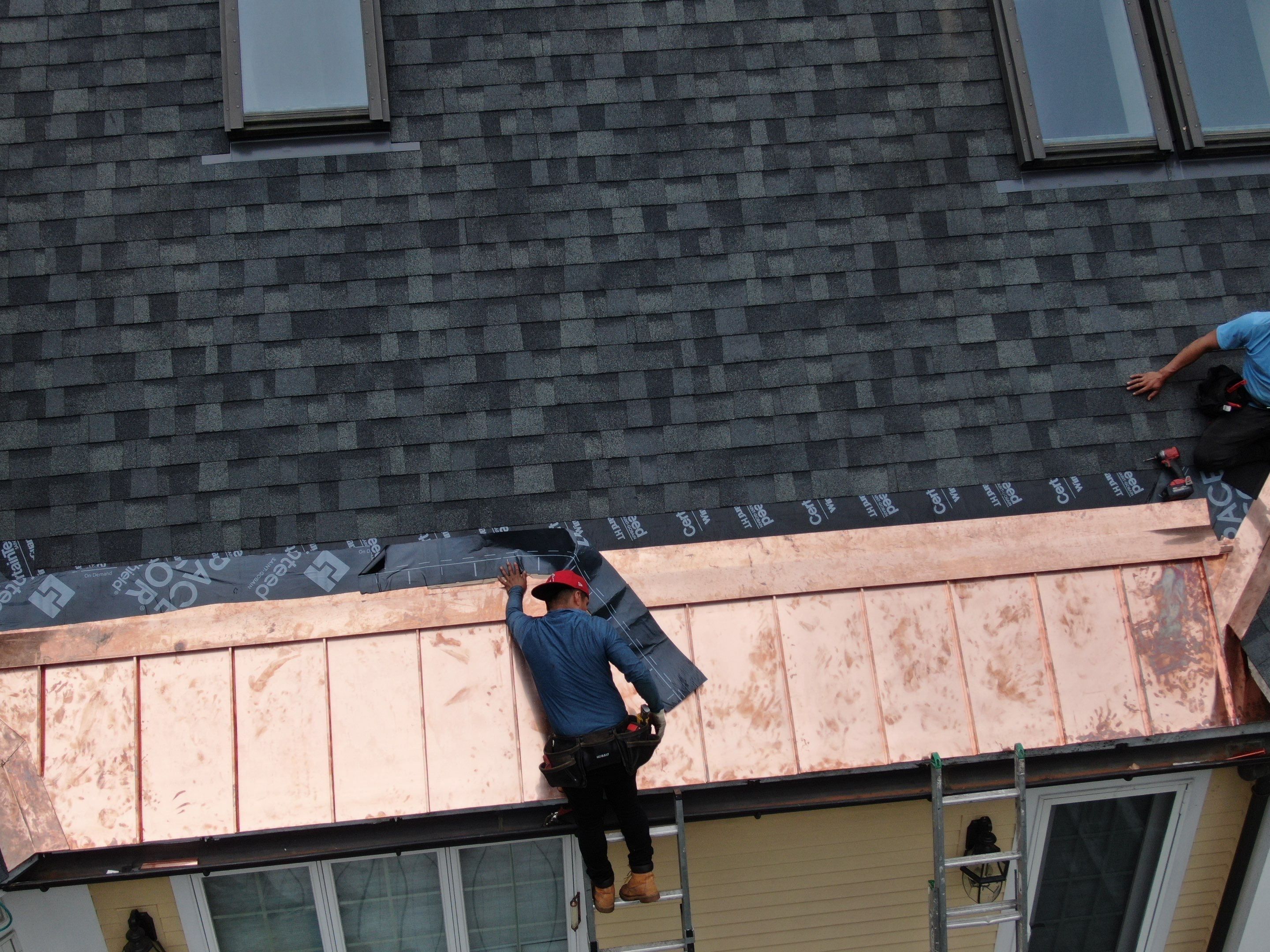 Roof Replacement with Owens Corning Shingles and Copper Flashing by Mighty Dog Roofing of Greater Middlesex County