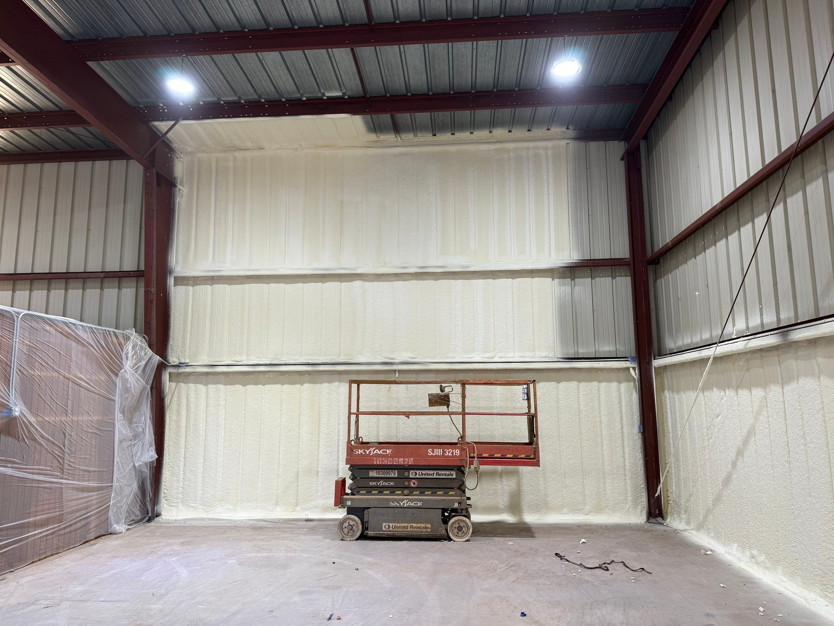 Closed cell on metal building by Kool Foam LLC 