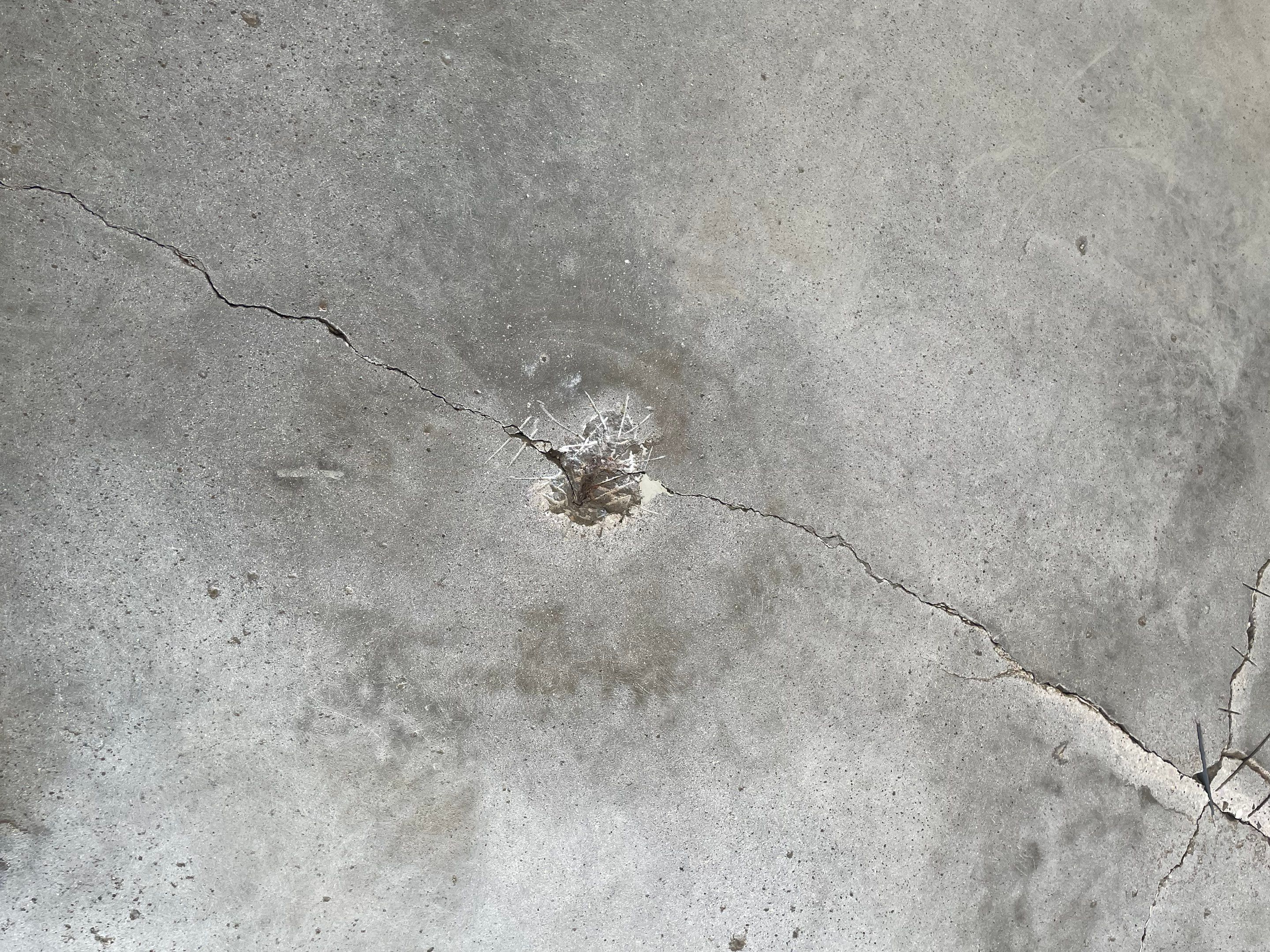 Grey Speckled Concrete Coating for Residential Garage in Yankton by Select Painting, Coatings & Garage Cabinets