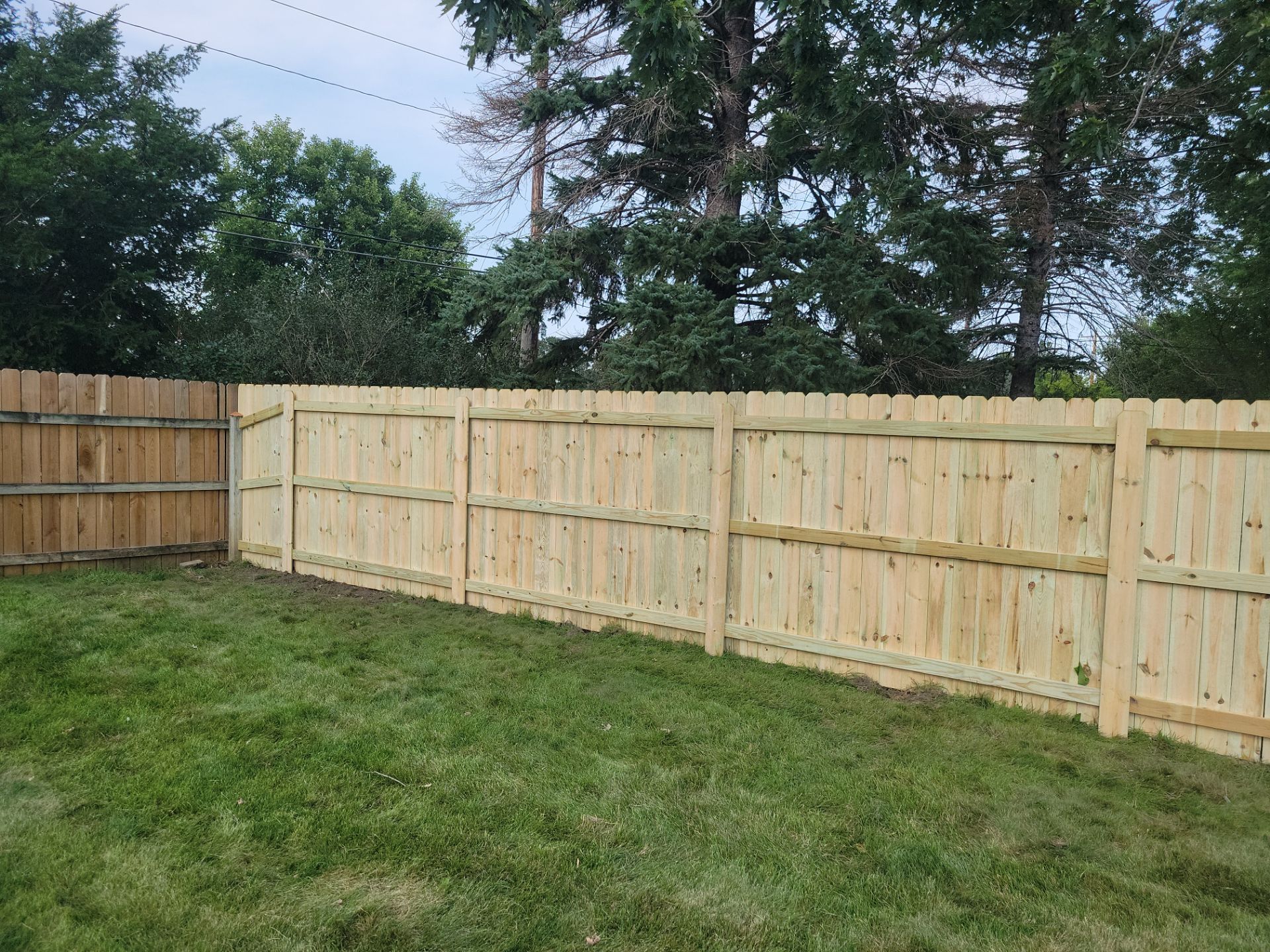 Residential Wood Privacy Fence Replacement and Gate Installation in Waterloo by Perfect Picket Fence and Stain