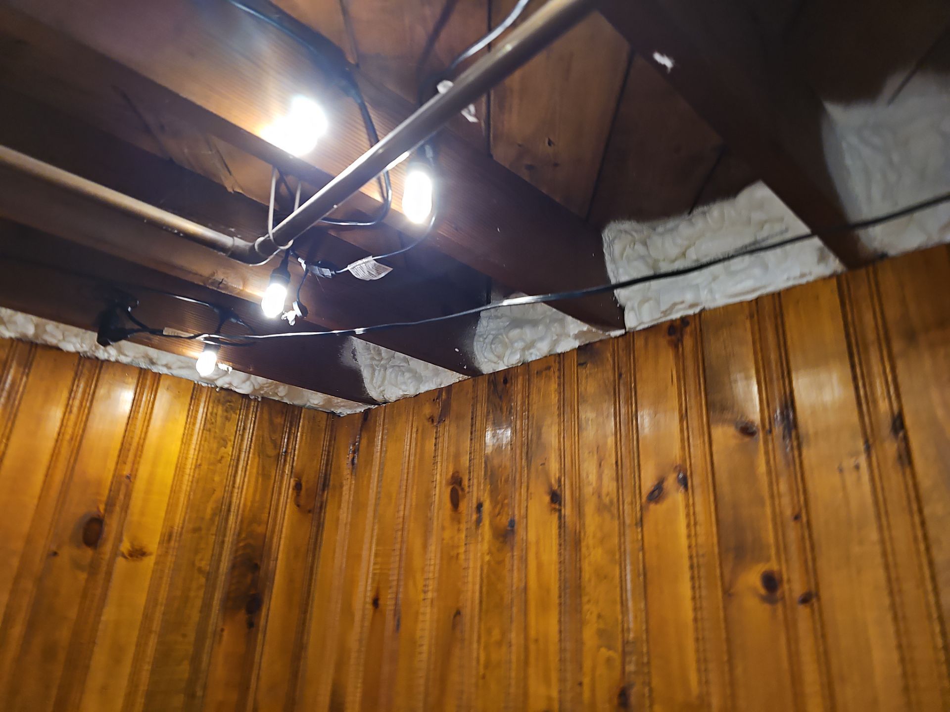Attic Insulation using open cell spray foam by NYS Foam & Energy