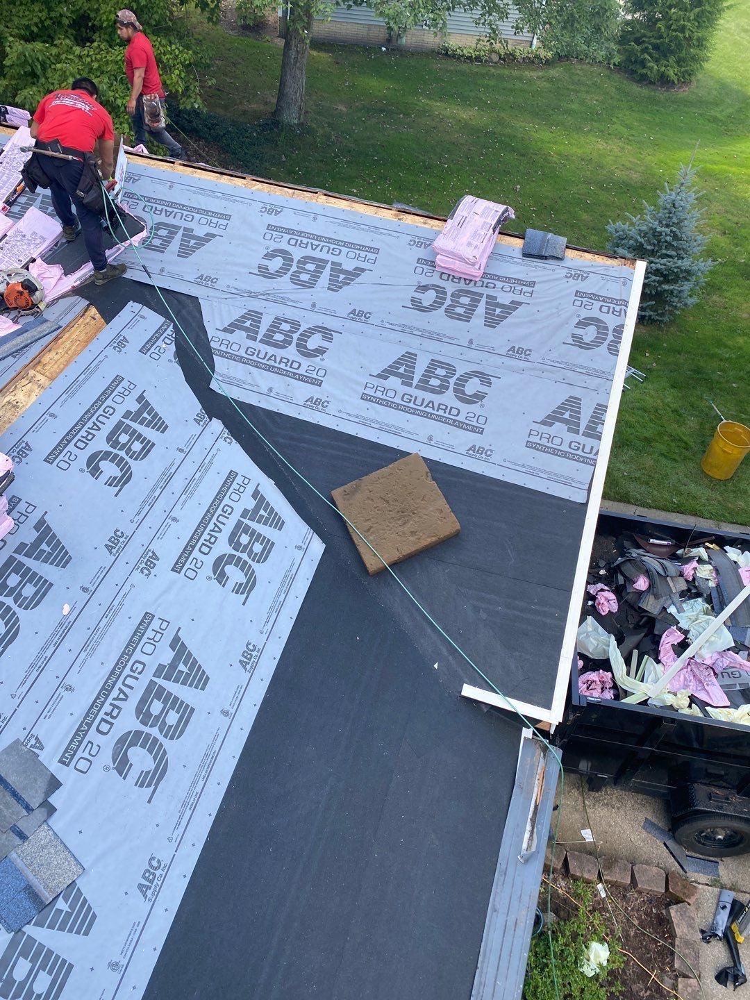 Residential Roofing Installation using owens corning duration, Harbor Blue by Absolute Roofing and Construction