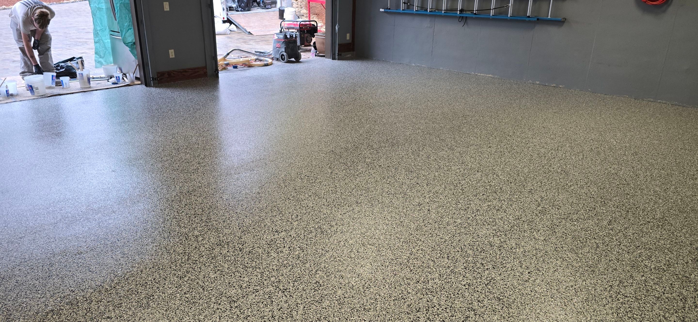 Garage using Domino by Elite Floor Solutions