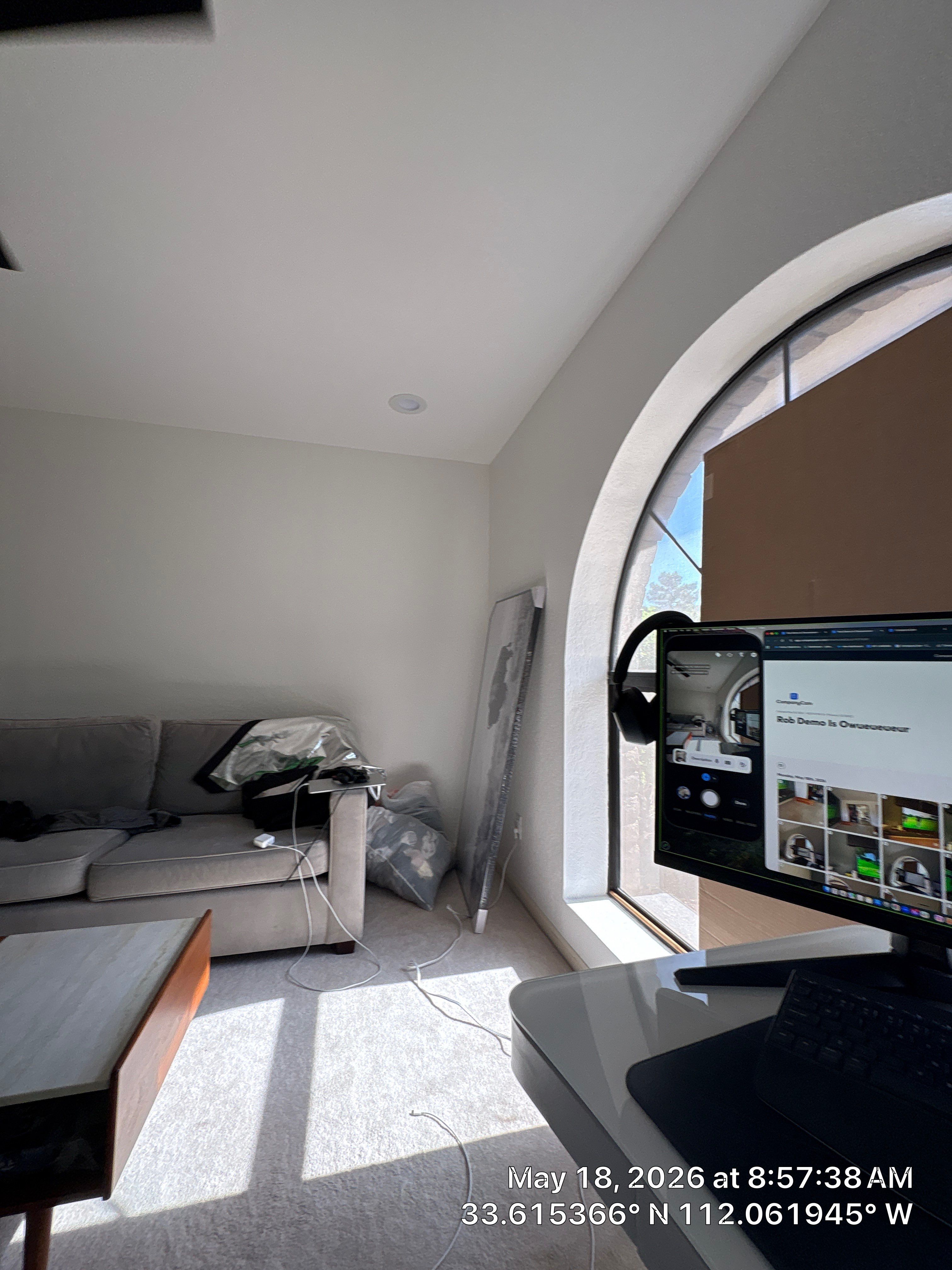 Modern Ceiling Fan and Media Wall Installation in Phoenix by CompanyCam Sales Demo