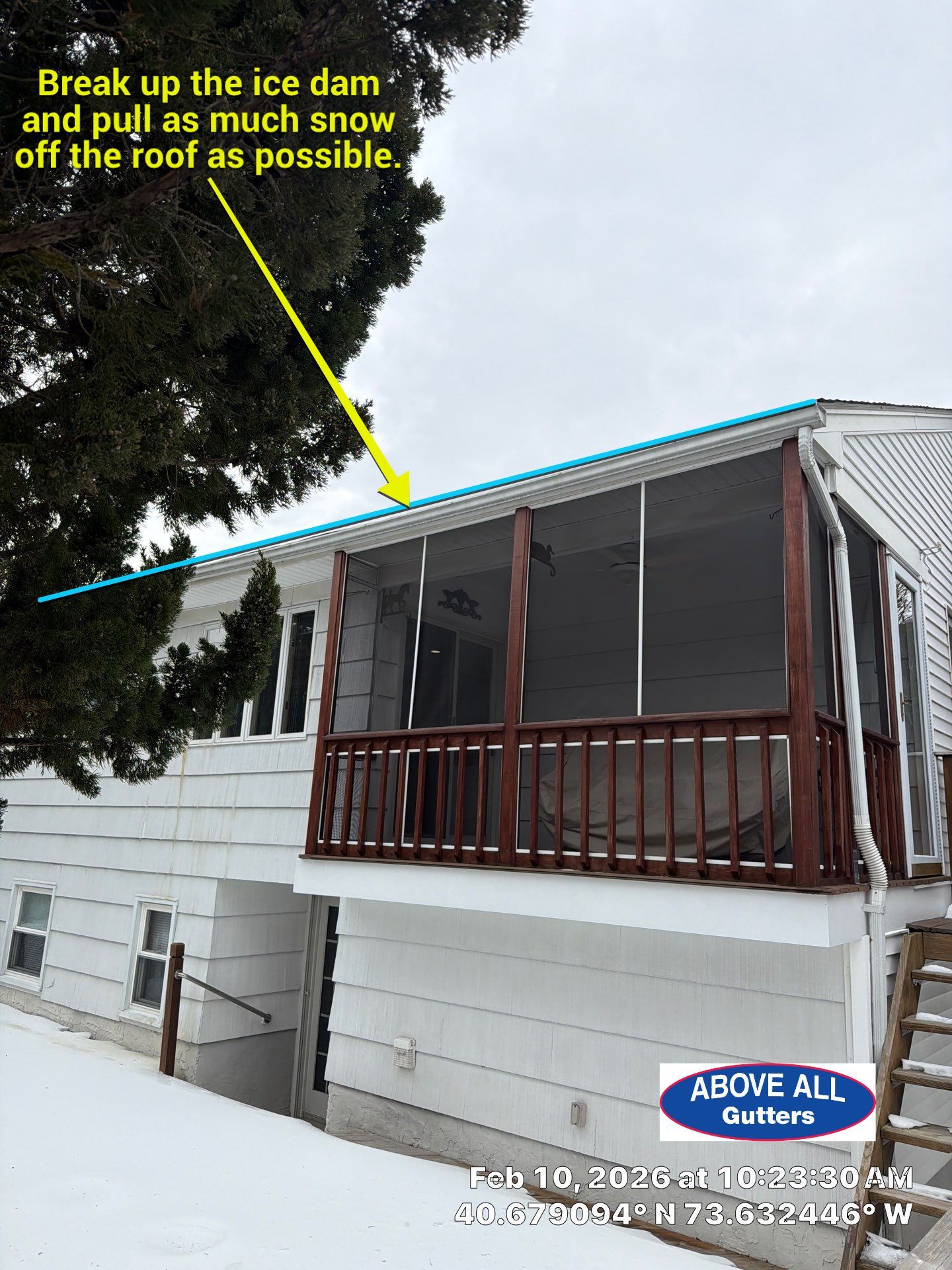 Roof Snow & Ice Dam Removal by Above All Gutters