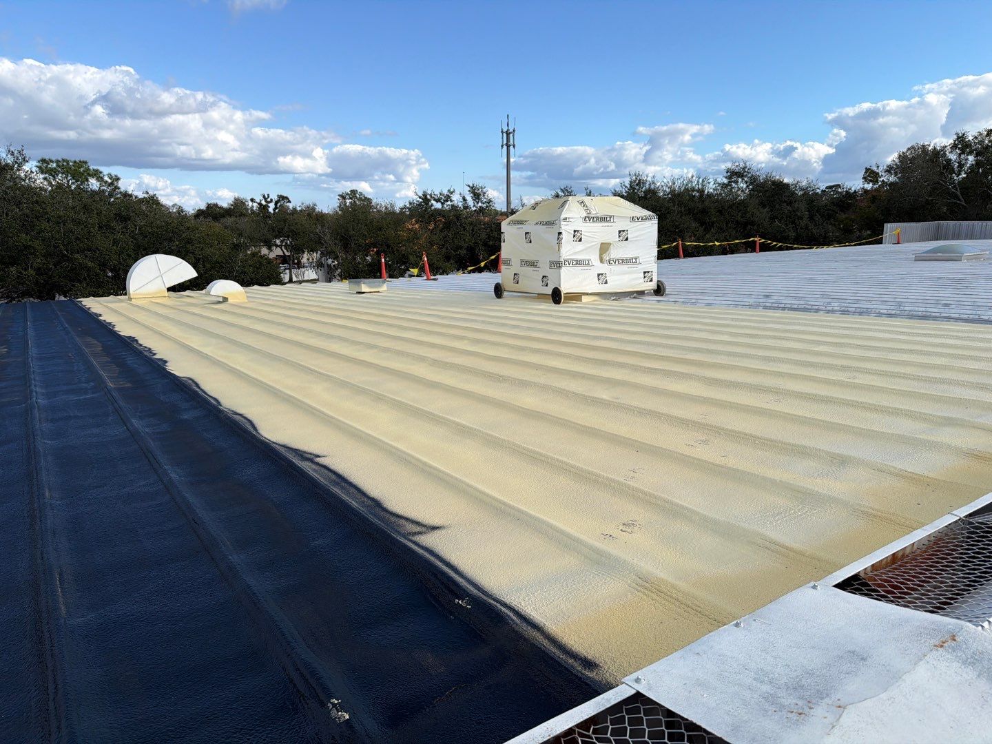 Sarasota Industrial Warehouse Metal Roof Silicone Coating Restoration by CES Roofing