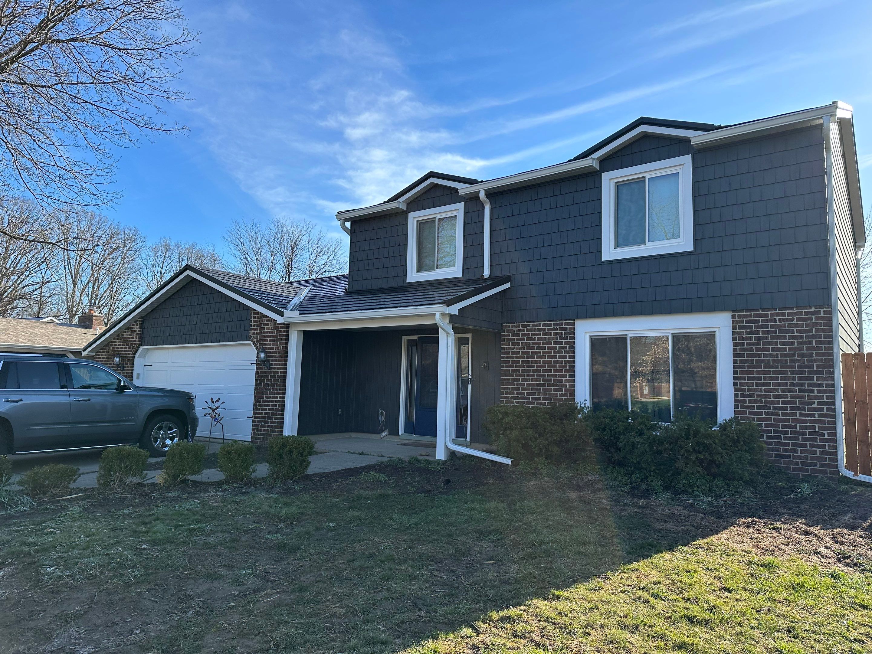 Full Exterior Home Transformation – Metal Slate Roof in Fort Wayne, IN by 4Ever Metal Roofing