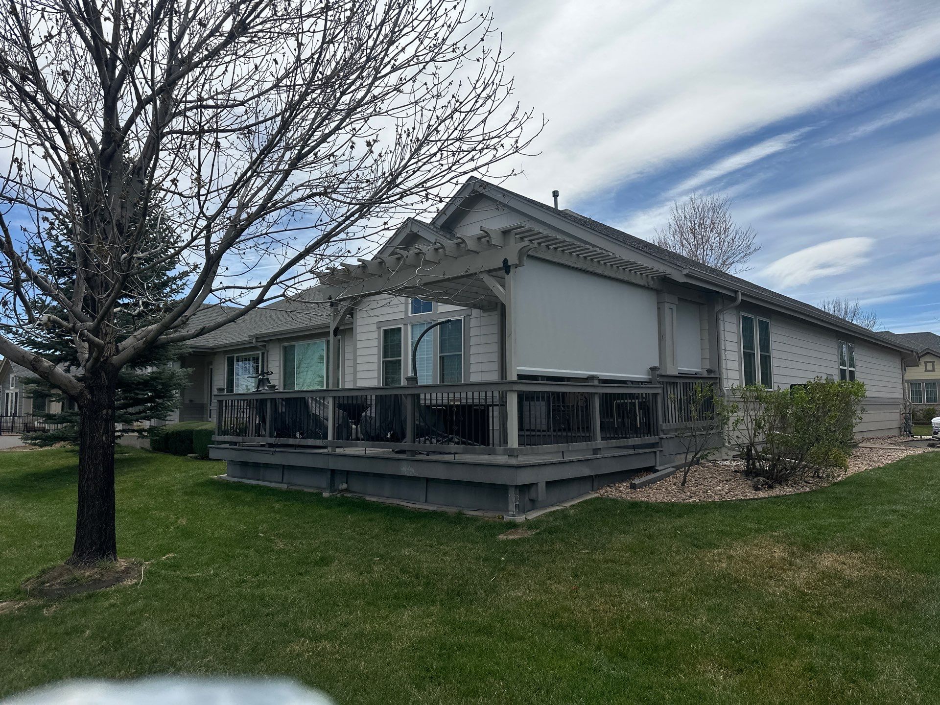 Exterior All-Weather MagnaTrack Screens Installation using Progressive MagnaTrack Screens by Outdoor Solutions Colorado