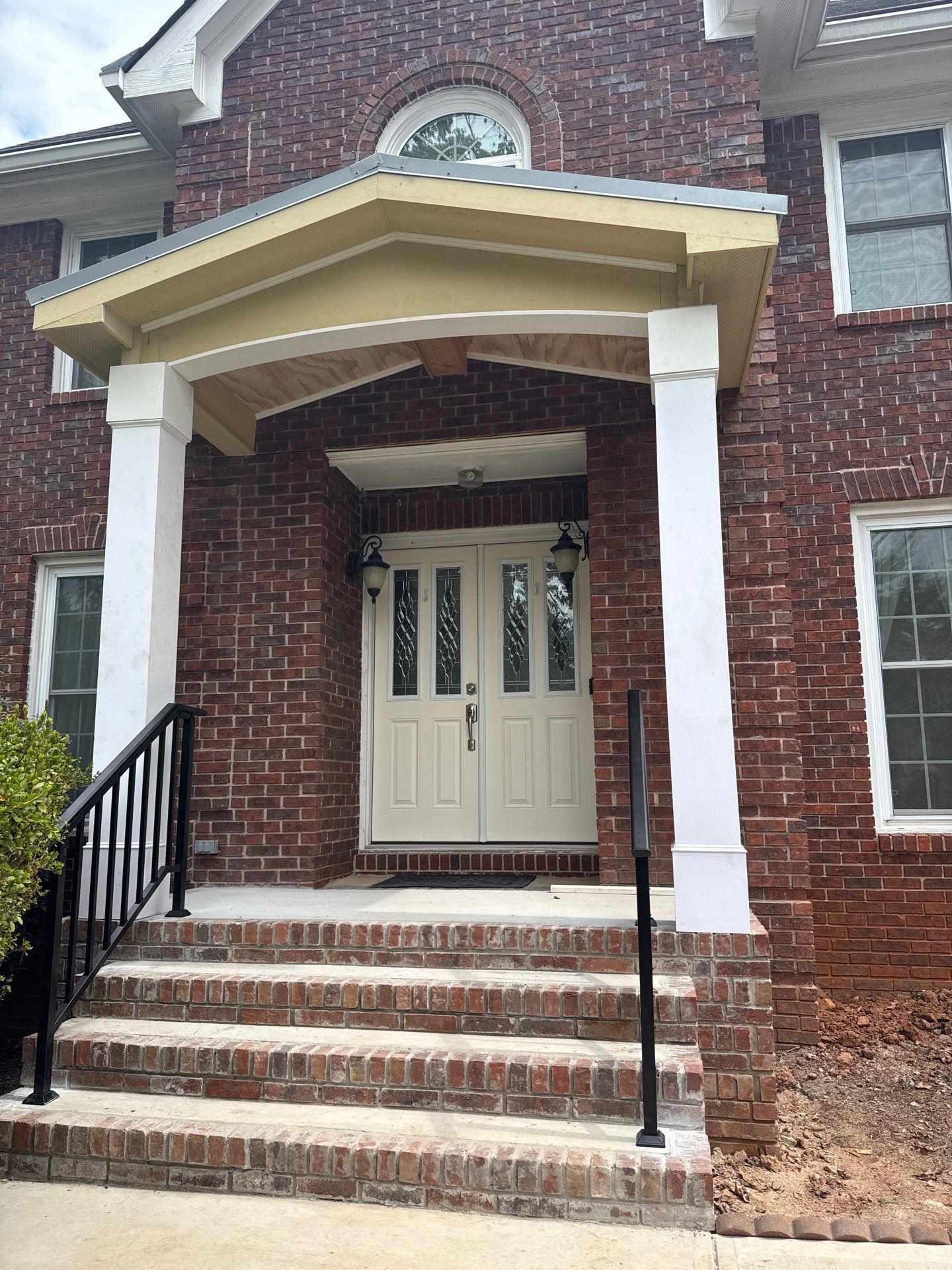 Custom Front Entry Portico Installation in Marietta by Swift Home Renovations 
