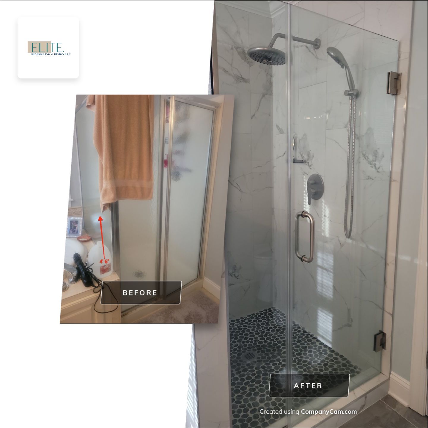 A Stunning Cary Bathroom Reimagined by Elite Remodeling and Design LLC