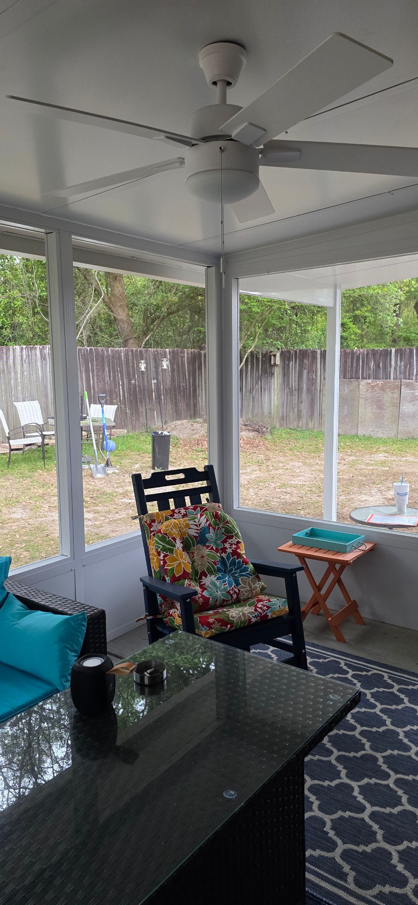 Screen Room w/Adjacent Patio Cover by Titan Sunrooms