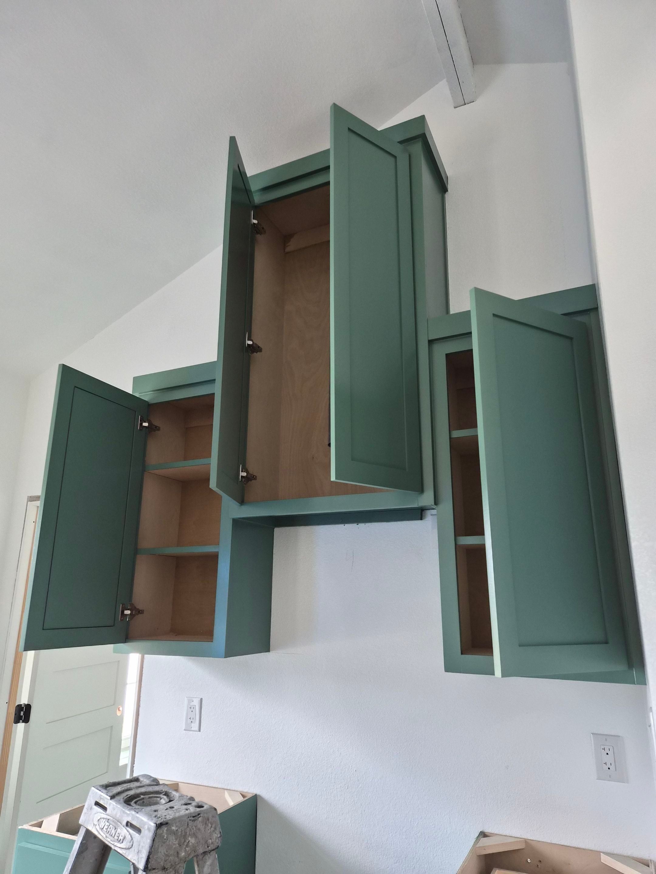 Sage Green Cabinet Transformation in Brownsboro, TX! by Quality Coats Painting