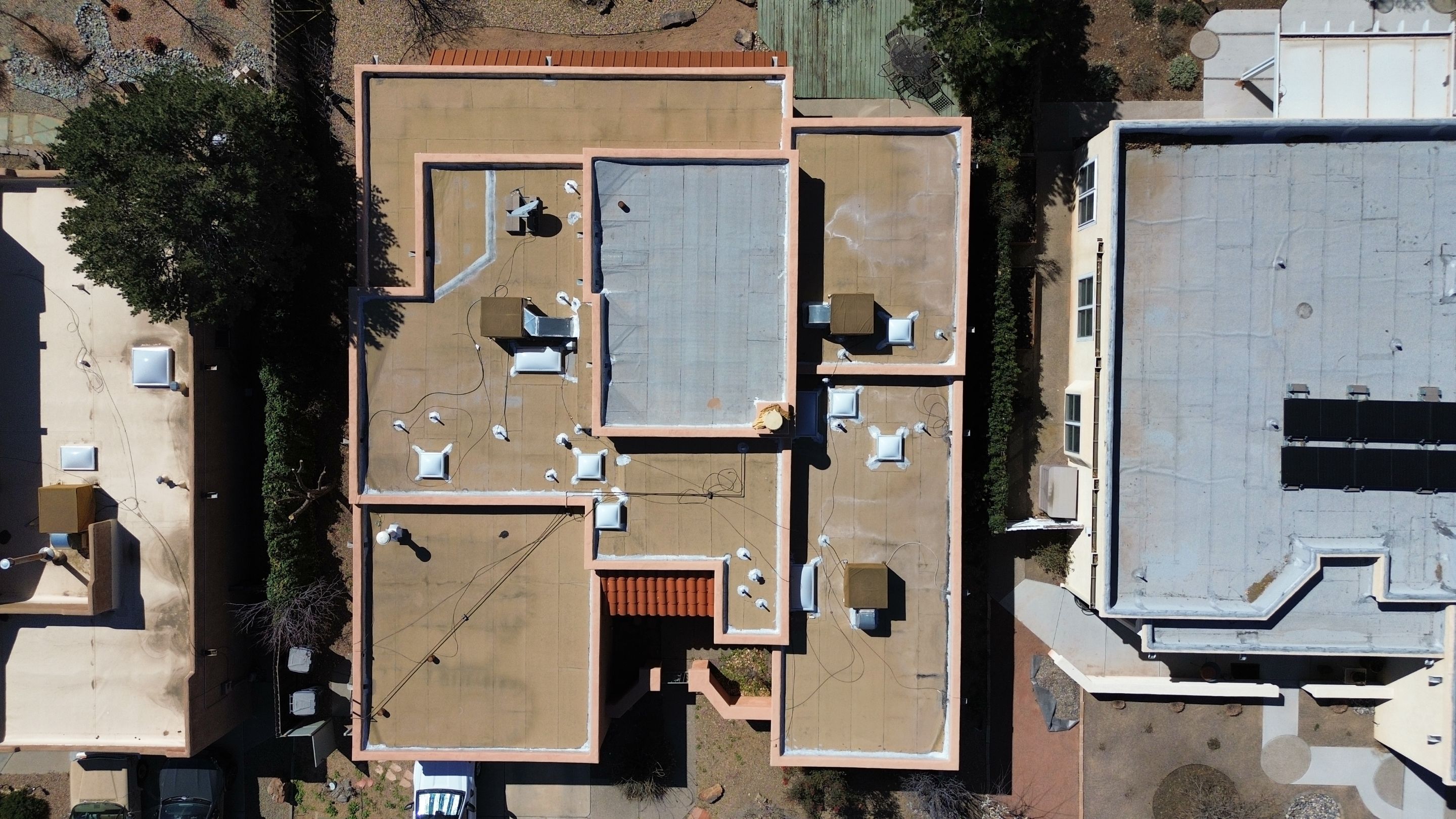 Residential TPO Flat Roof Replacement and Skylight Installation in Albuquerque by Doyle Roof Masters Inc