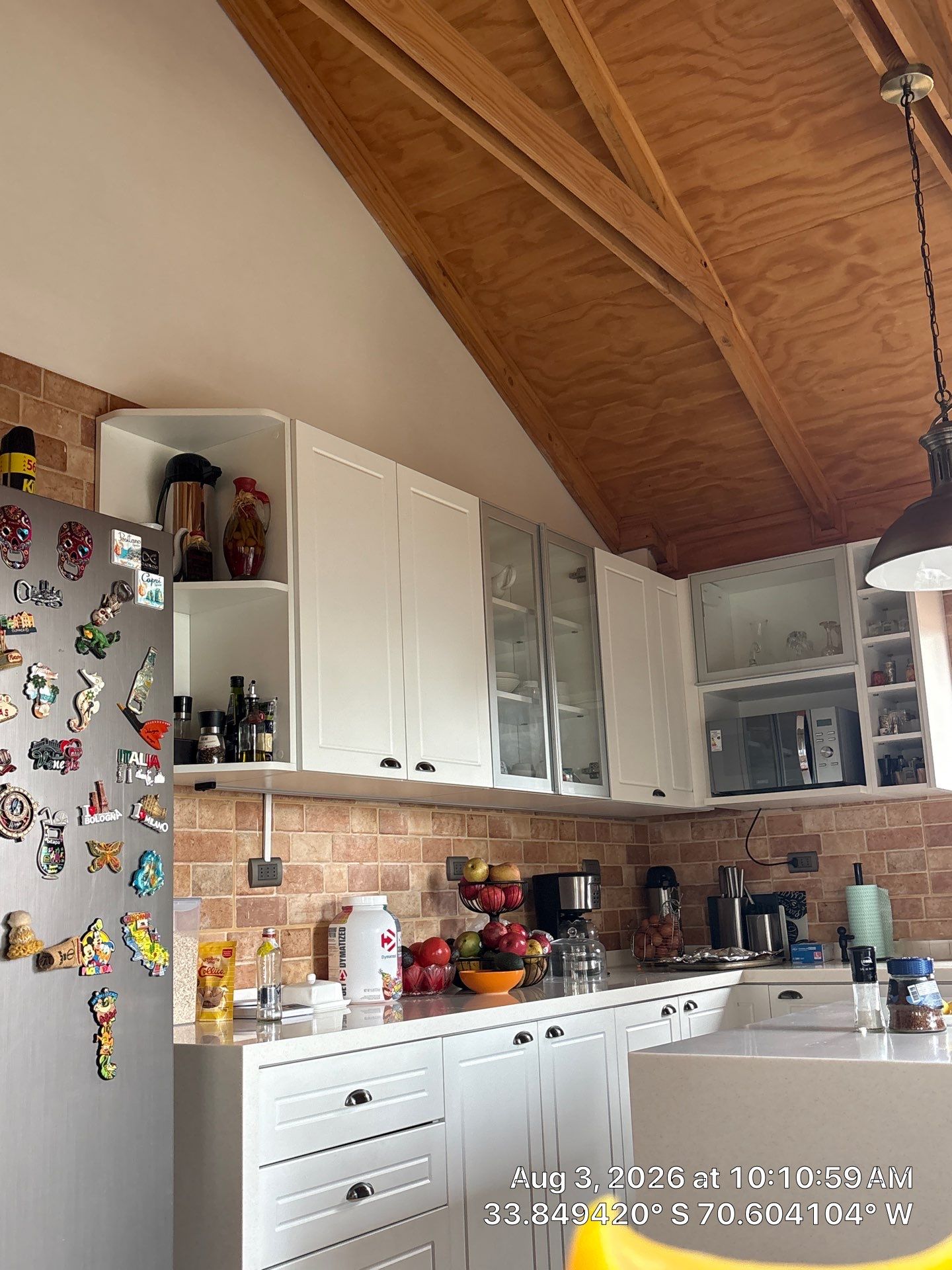 Modern Kitchen Remodel Featuring Vaulted Ceilings and White Shaker Cabinetry by CompanyCam Sales Demo