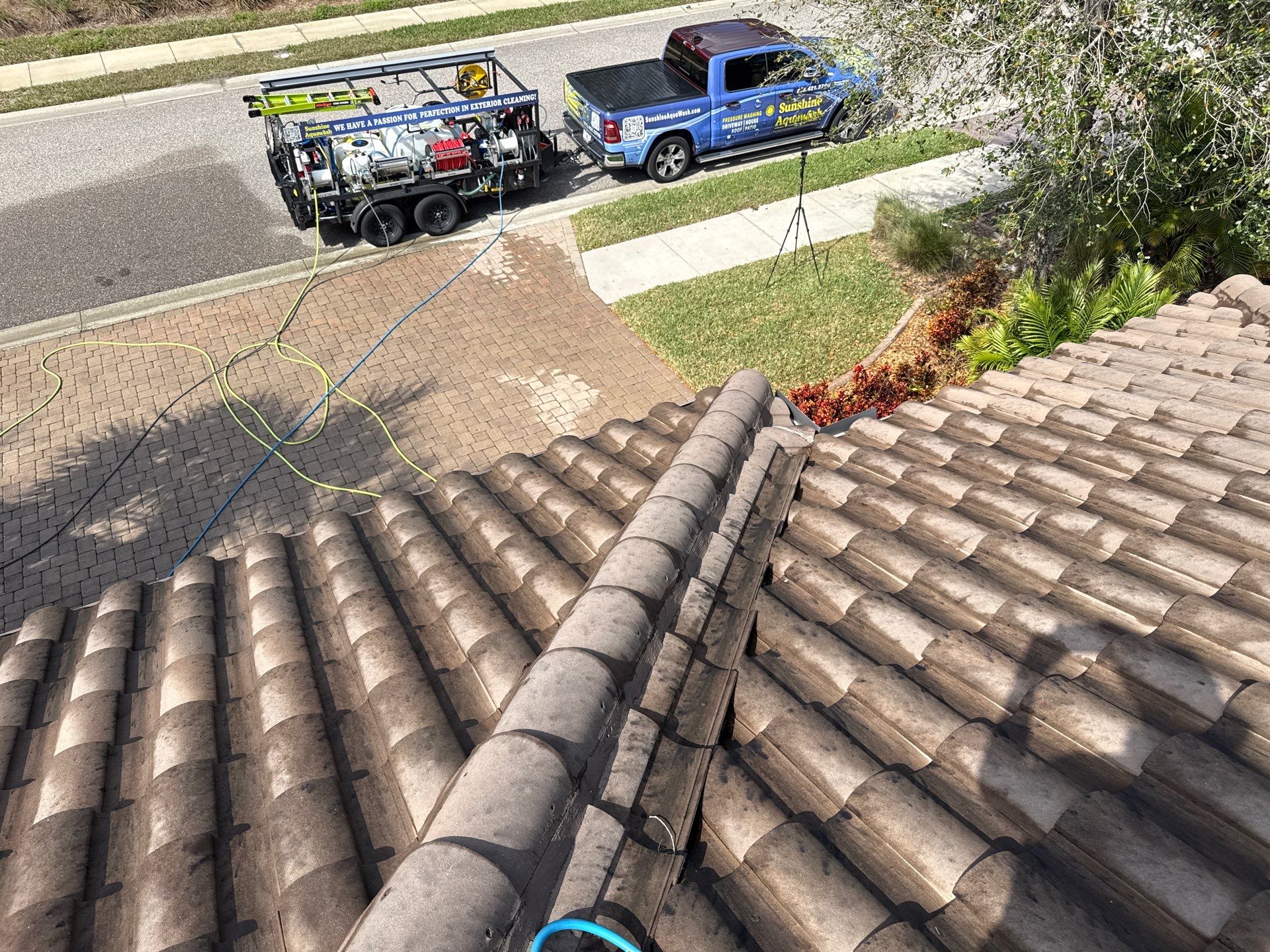 Tile Roof & Pool Deck Cleaning in Artisan Lakes Esplanade, Palmetto, FL – Sunshine AquaWash by Sunshine AquaWash