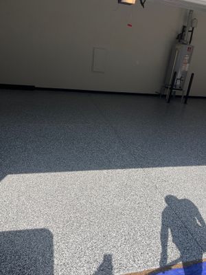Garage Floor Coating using Wombat