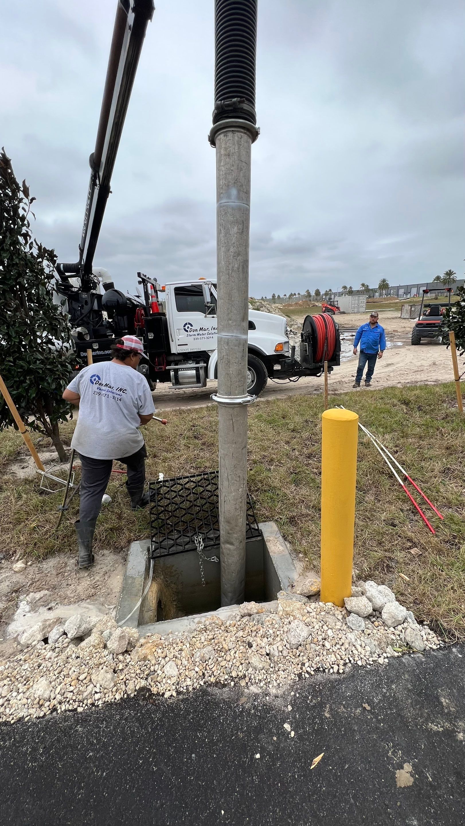New Construction Storm Drain System Cleaning by APS Power & Water