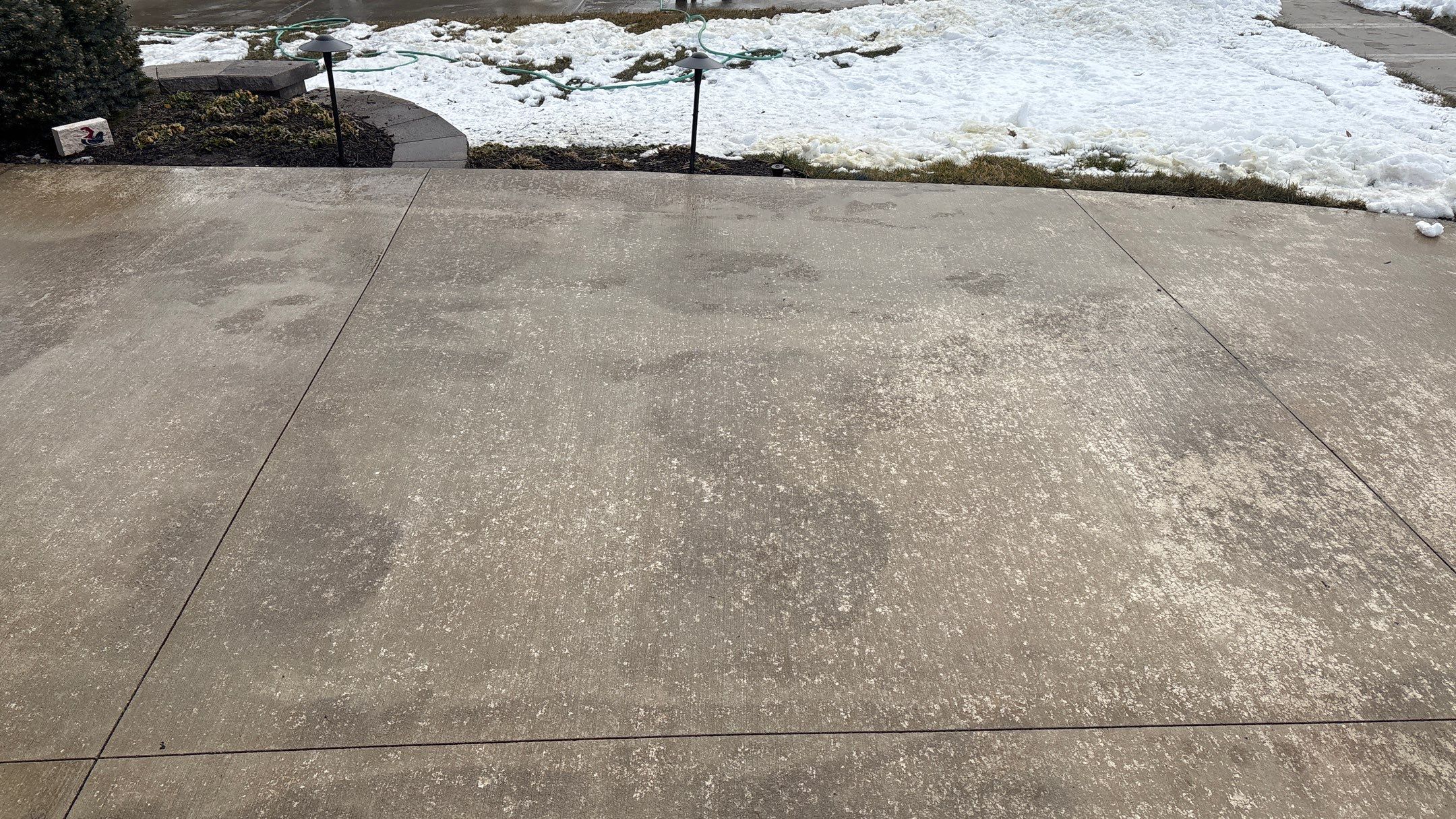 Two-Tone Driveway Resurface - Olathe, KS by Big Red Decorative Concrete, LLC