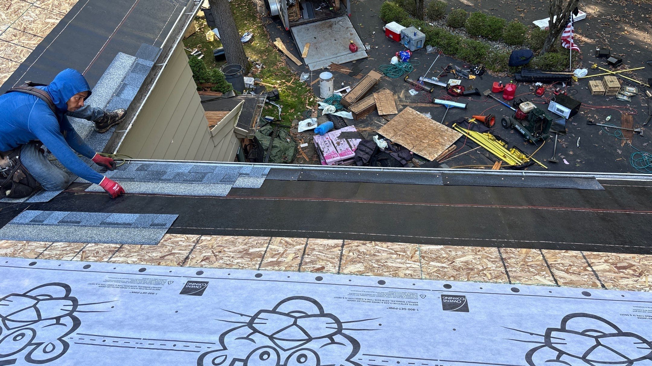 Roof Replacement using Owens Corning Slatestone Gray by 180 Contractors