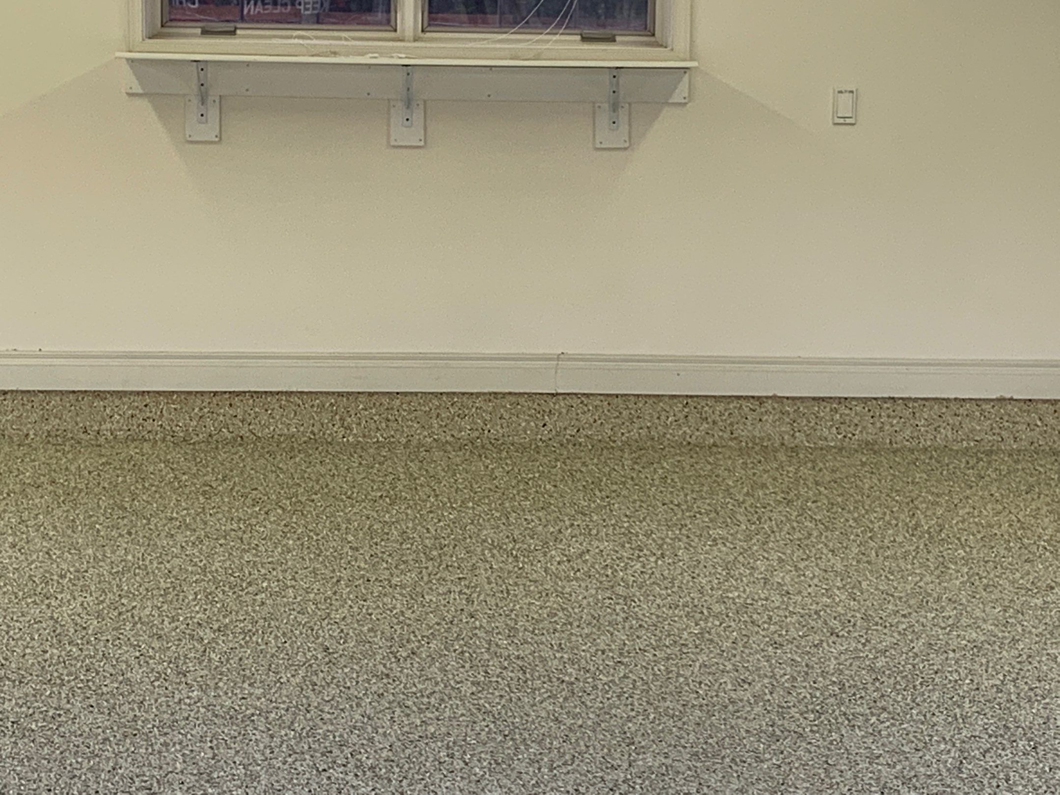 Garage Transformation using Driftwood Colorway by Croc Coatings, LLC