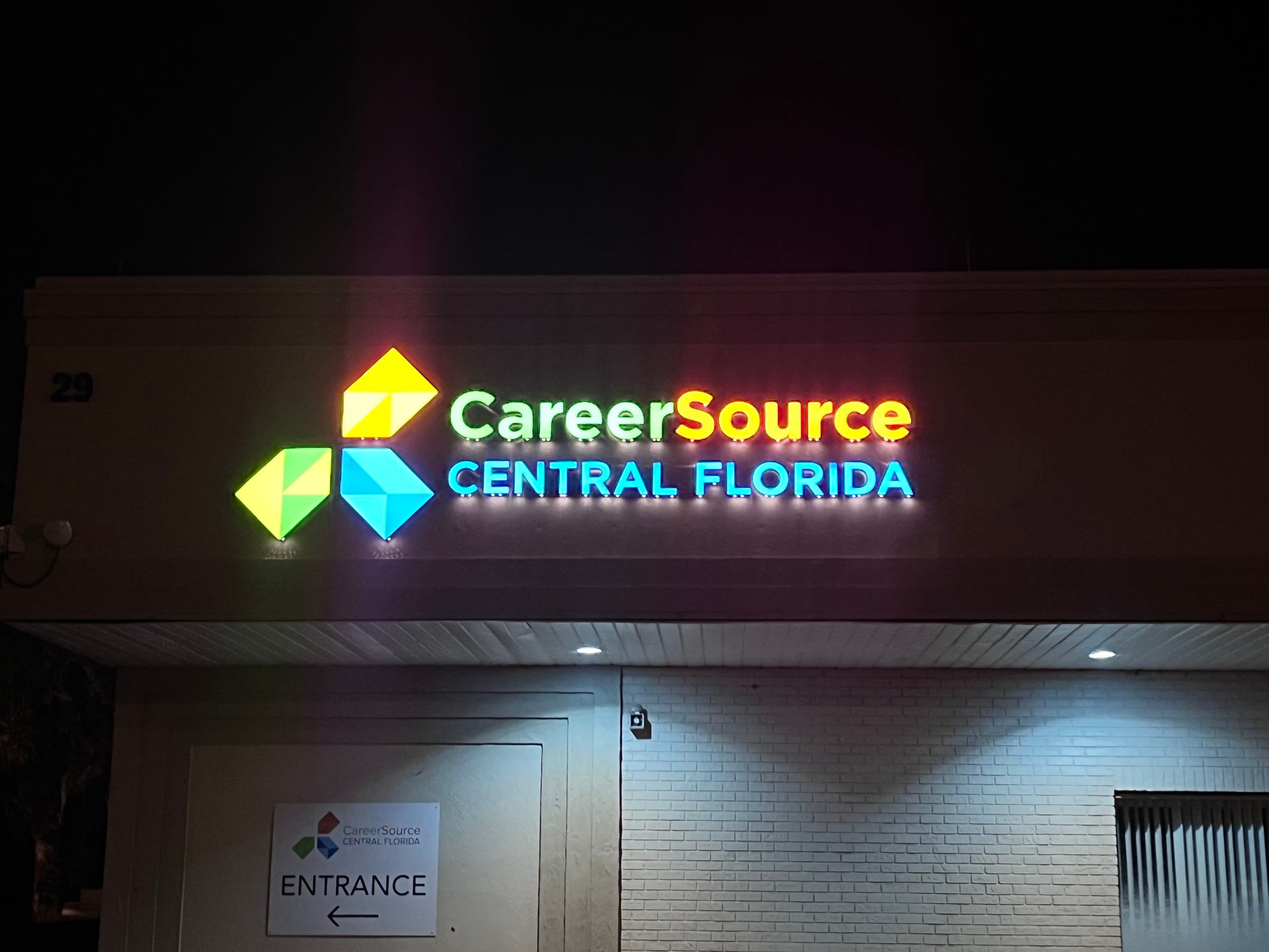 Flush Mounted Channel Letters for CareerSource by SignCrafters