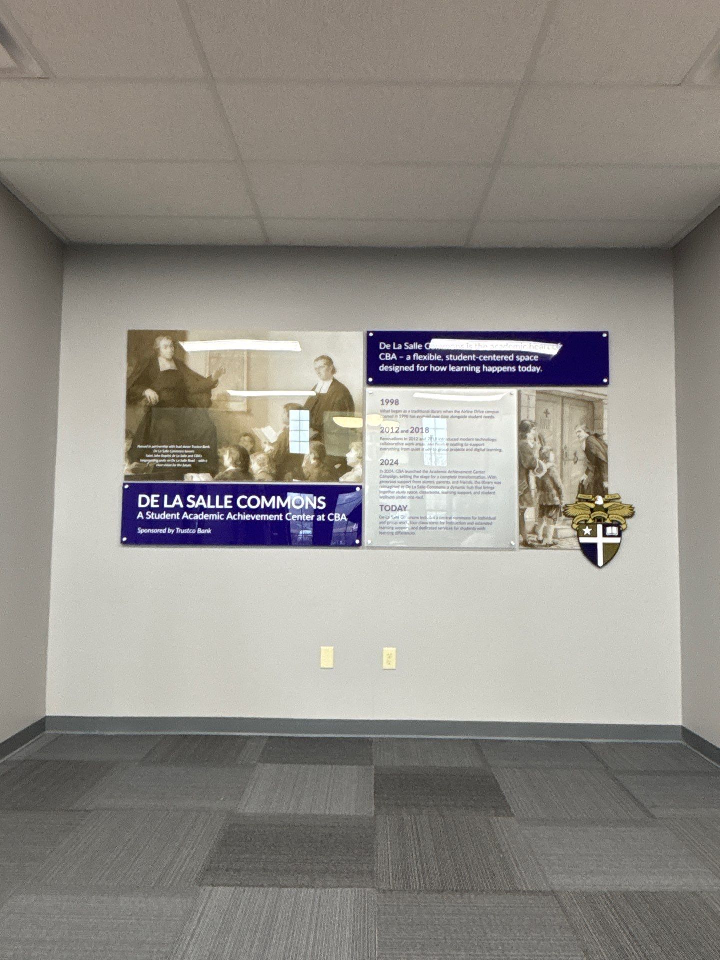 De La Salle Commons Wall Display Installation in Albany by FASTSIGNS of Saratoga Springs
