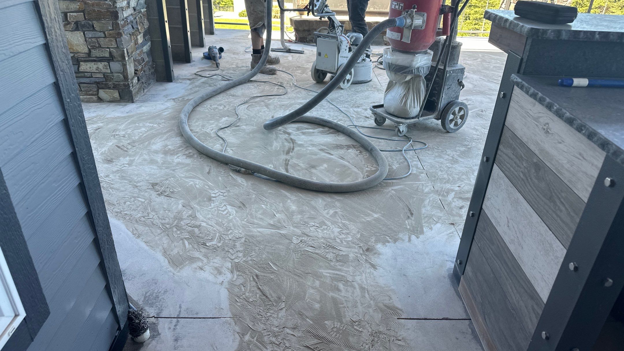 Patio Transformation using Moonstone by Croc Coatings, LLC