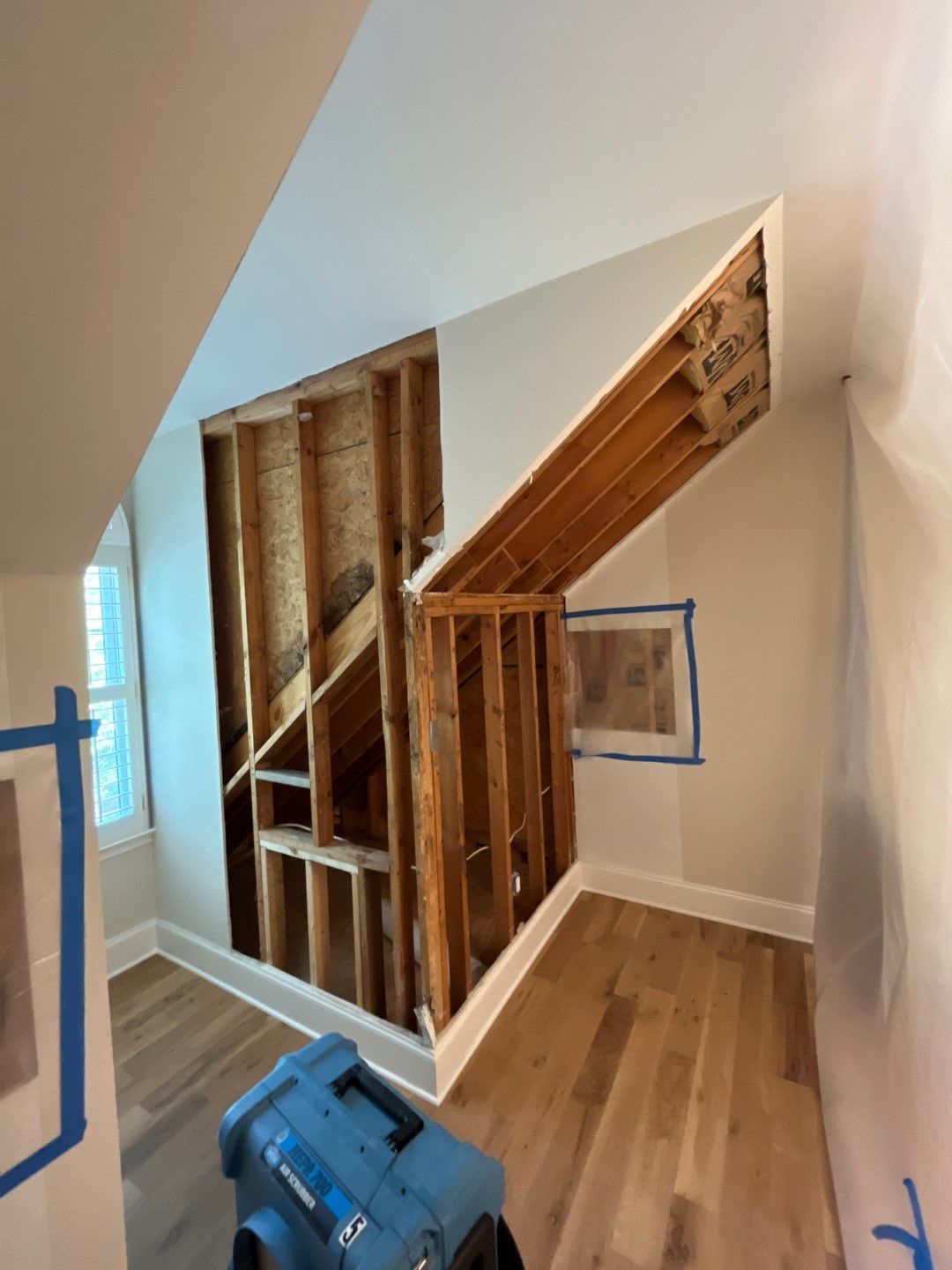 Bedroom mold remediation & Interior restoration by EAS Environmental, LLC.