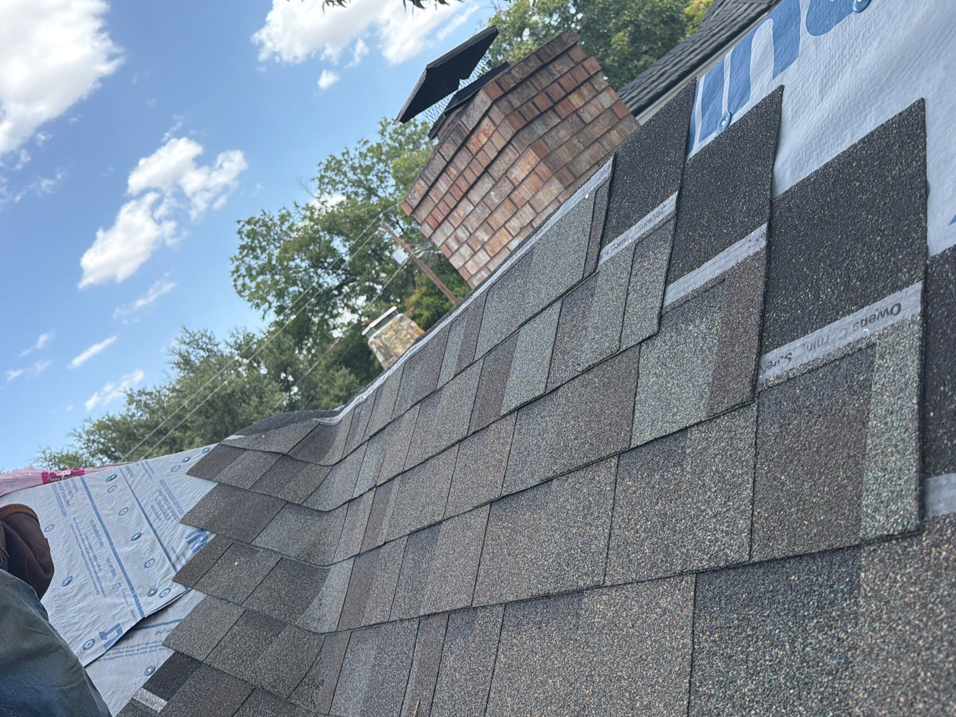 Residential Roof Replacement Featuring New OSB Sheathing in Wichita Falls by Shearman Roofing & Construction