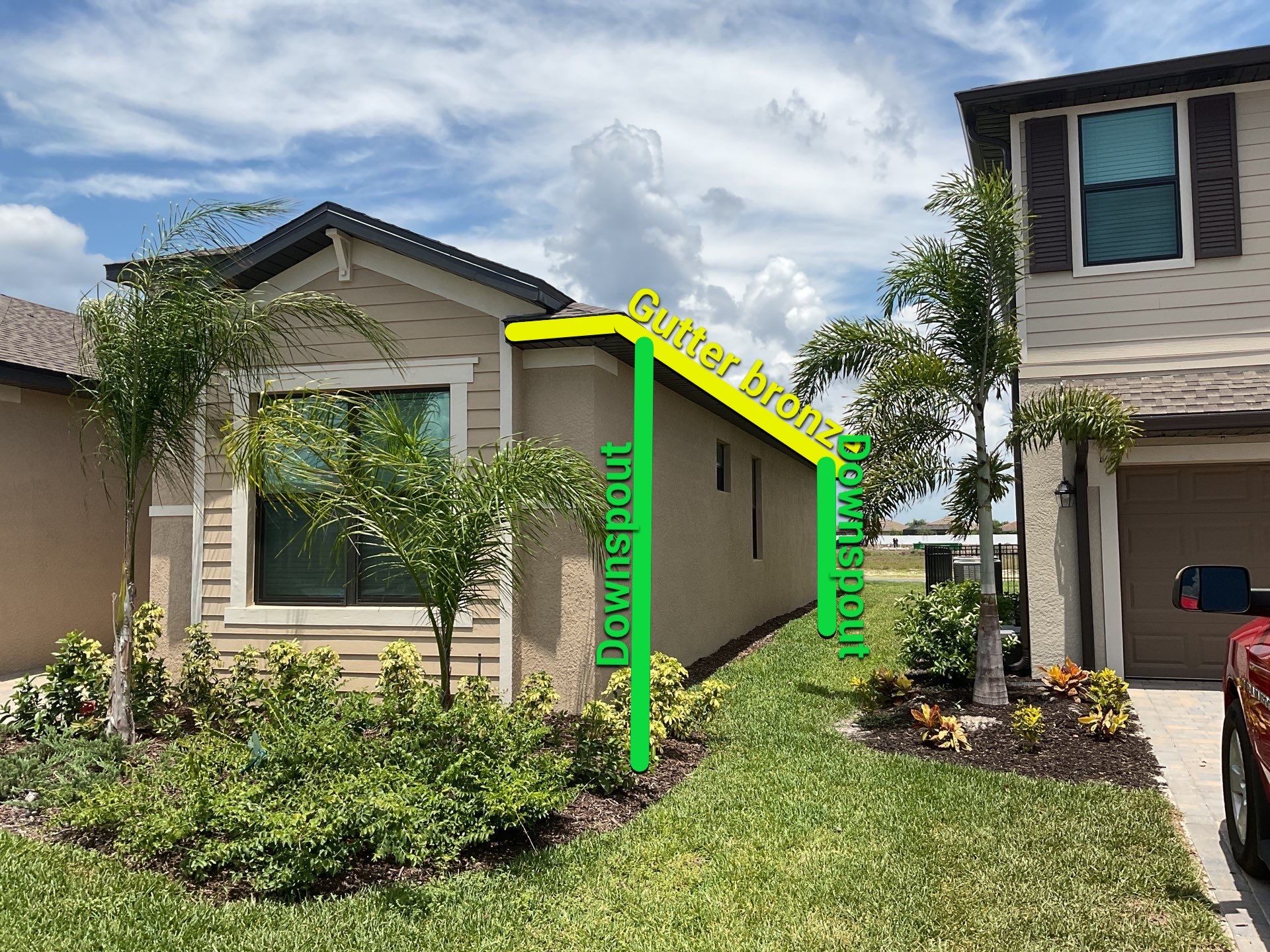 Brown Seamless Gutters for Homes in Fort Myers  by Gutter Professors