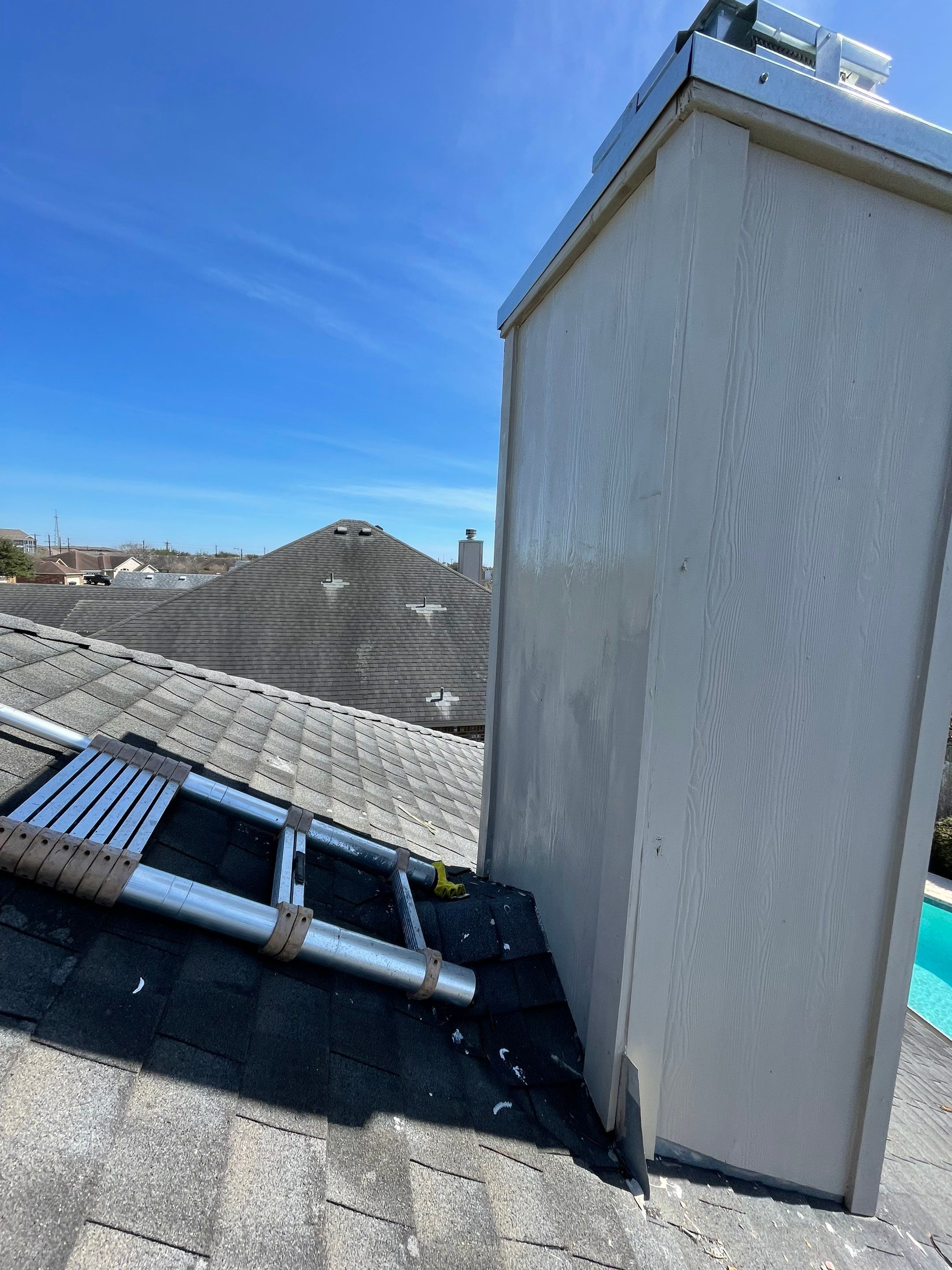 Residential Roofing Repair Replacing Chimney Cap by Lighthouse Roofing