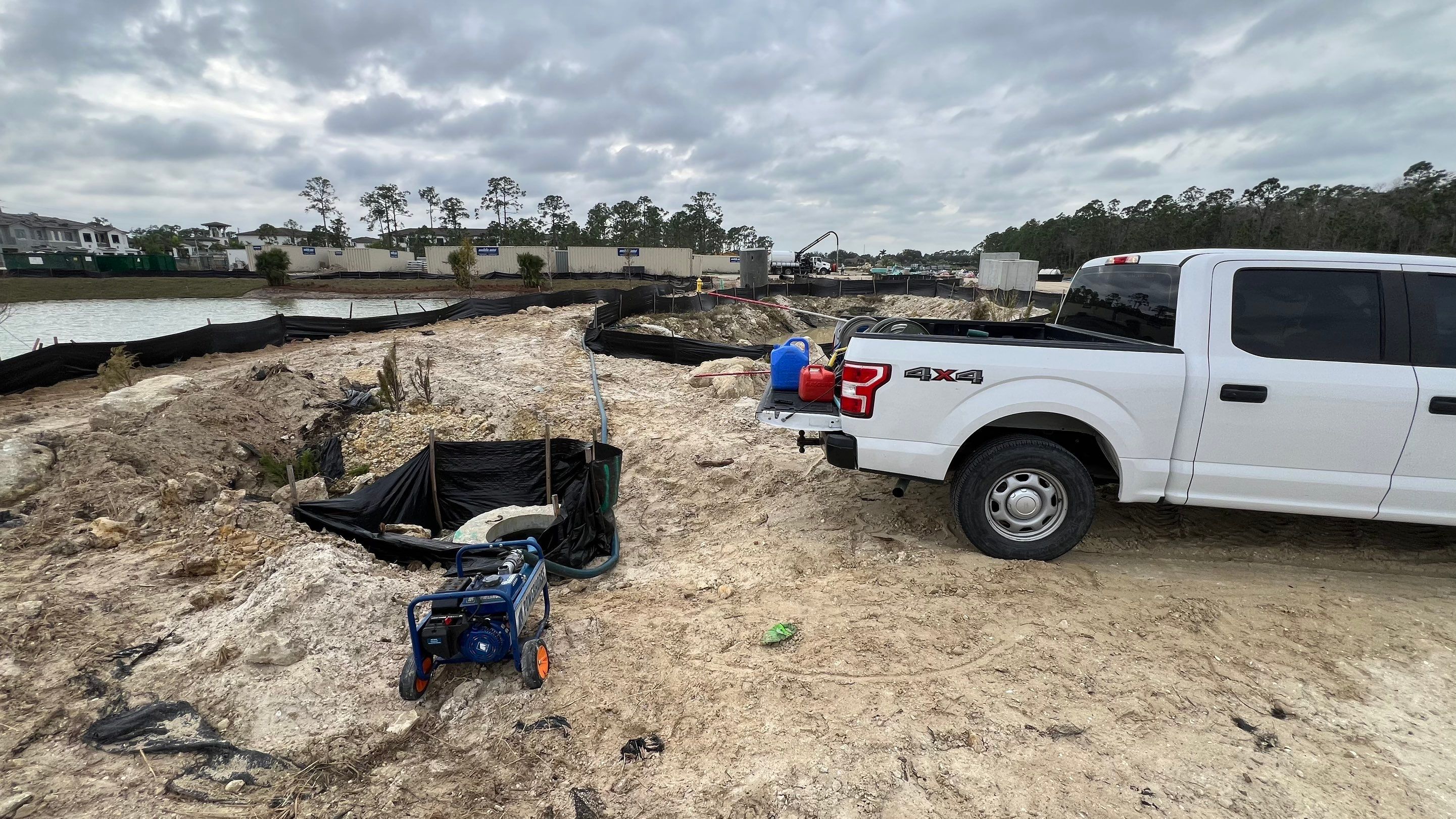 New Residential Construction Community Sewer System Cleaning by APS Power & Water