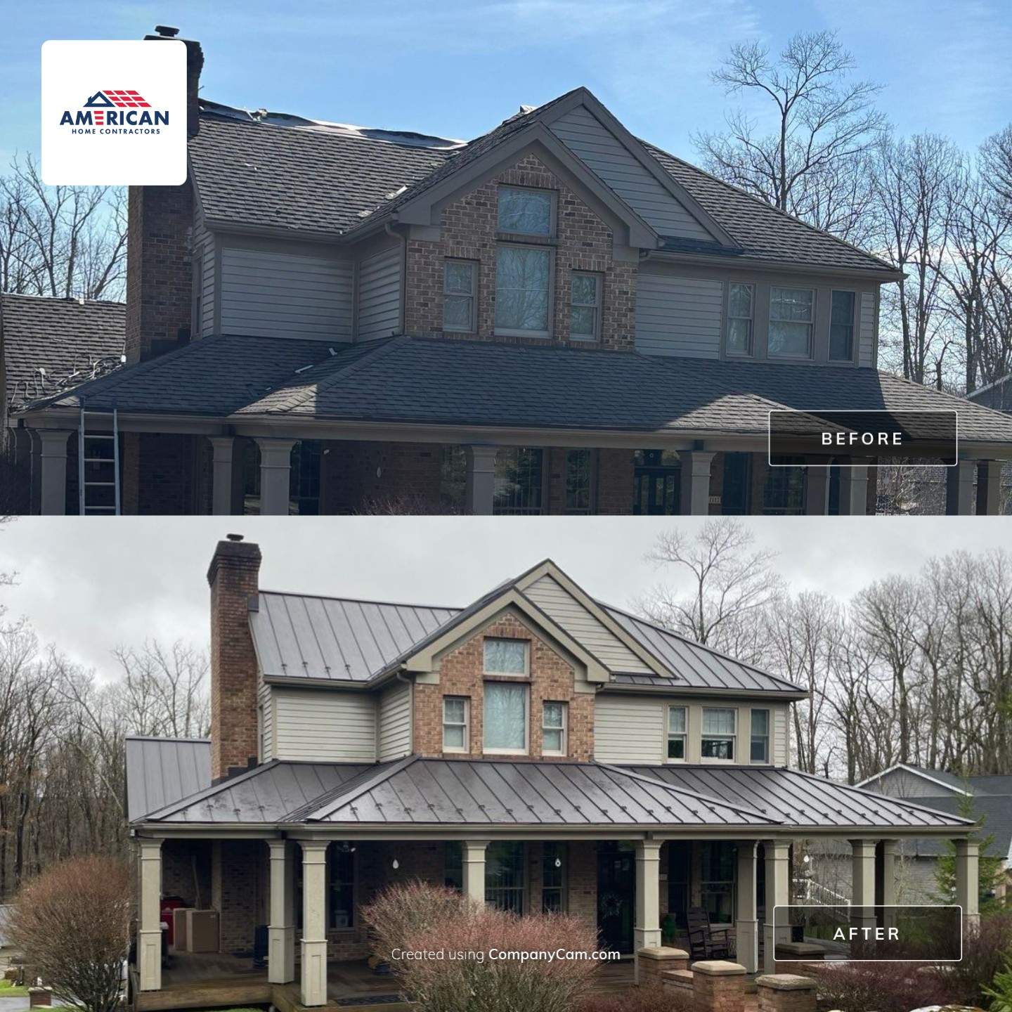 Metal Roof Replacement  by American Home Contractors