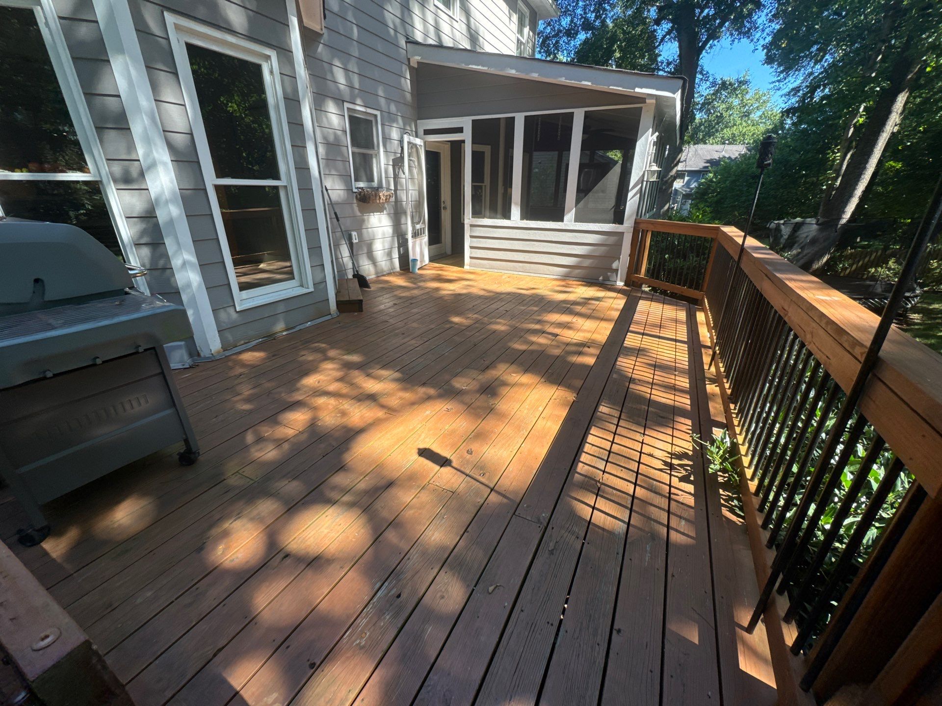 Deck Refinishing and Exterior Painting Project in Roswell, Georgia by Swift Home Renovations