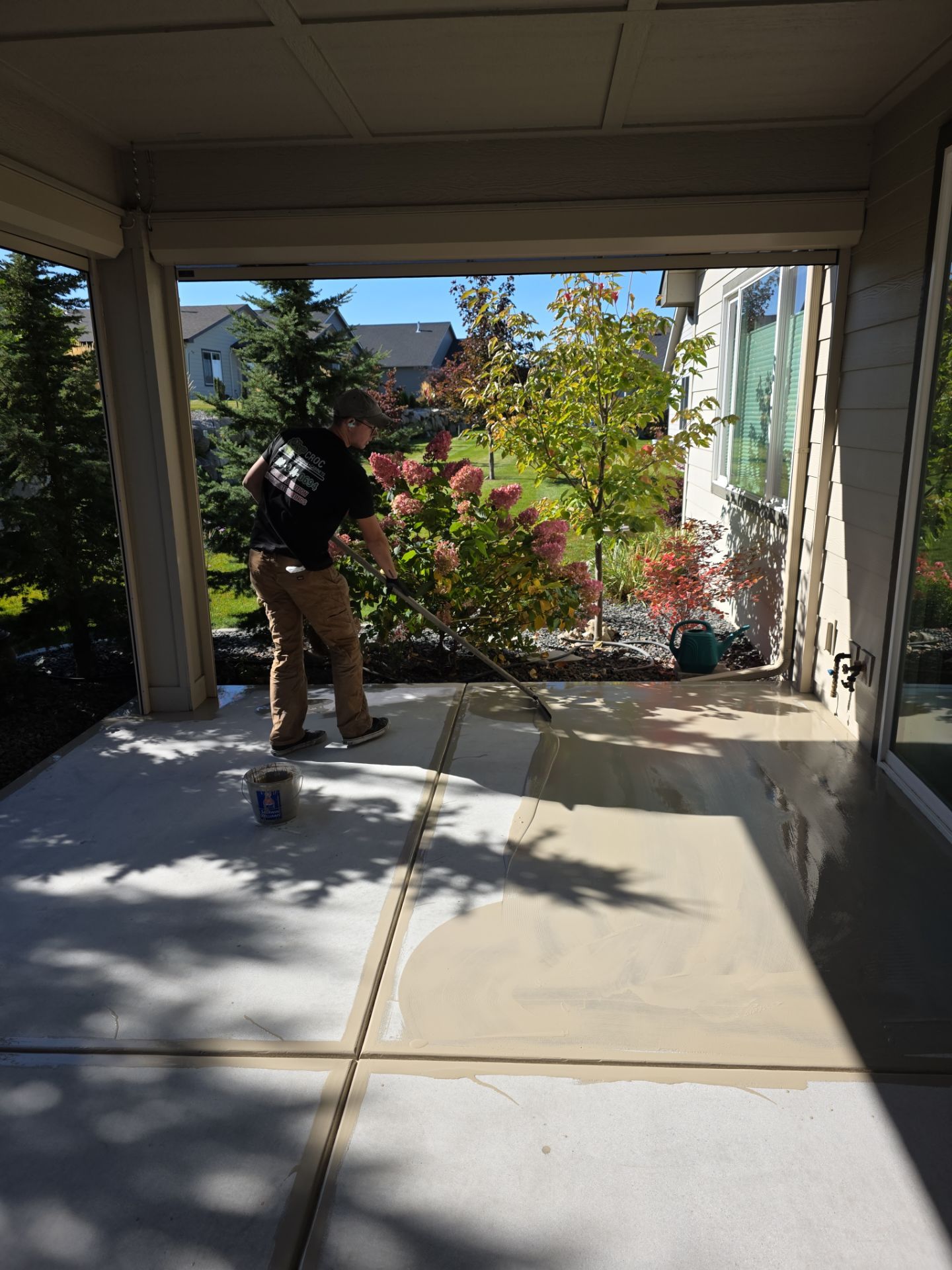 Front Porch and Back Patio Concrete Transformation in Liberty Lake by Croc Coatings, LLC
