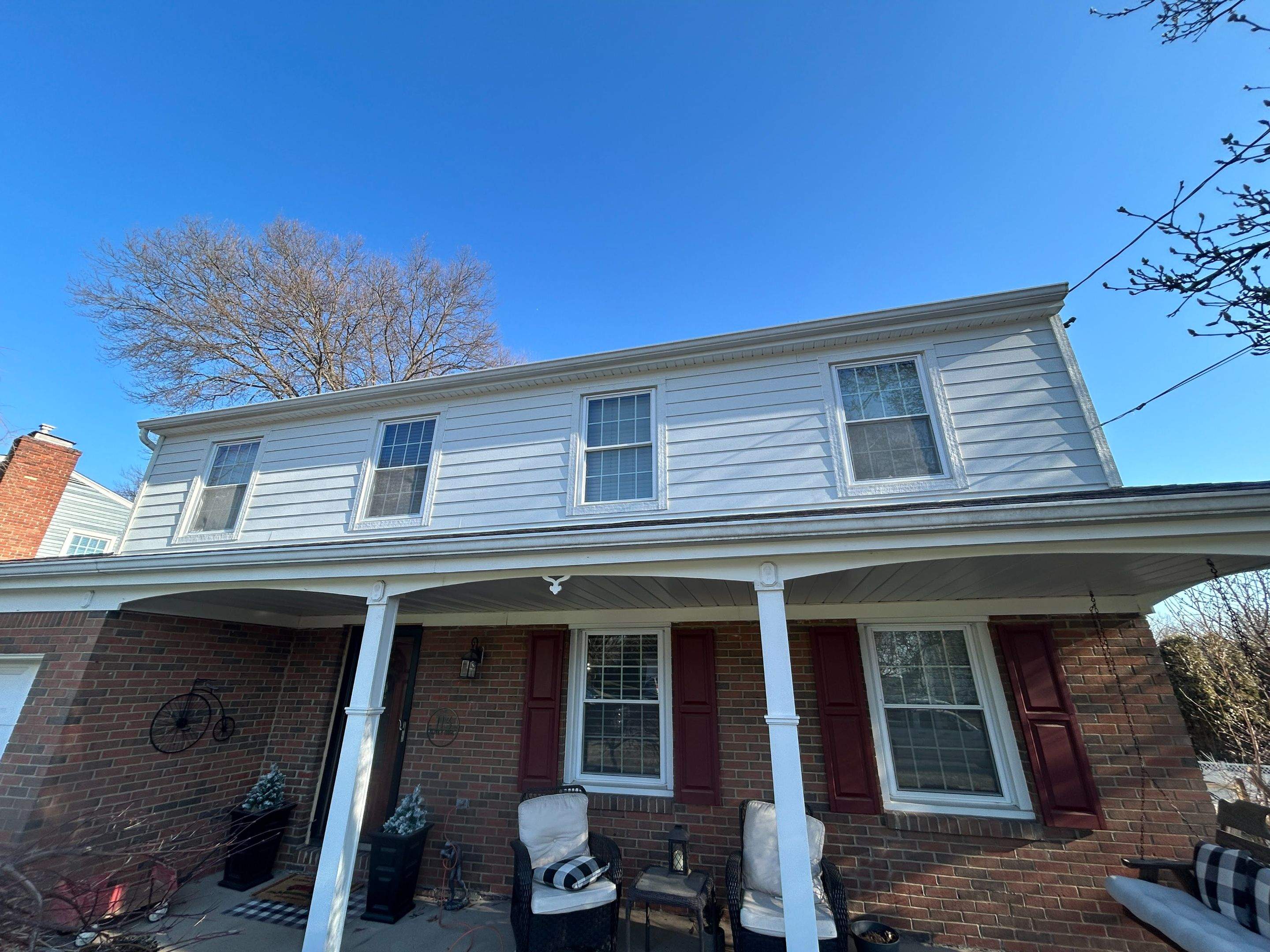 James Hardie Vinyl Siding Installation on Two-Story Brick Home in Sewickley by Ideal Siding Pittsburgh