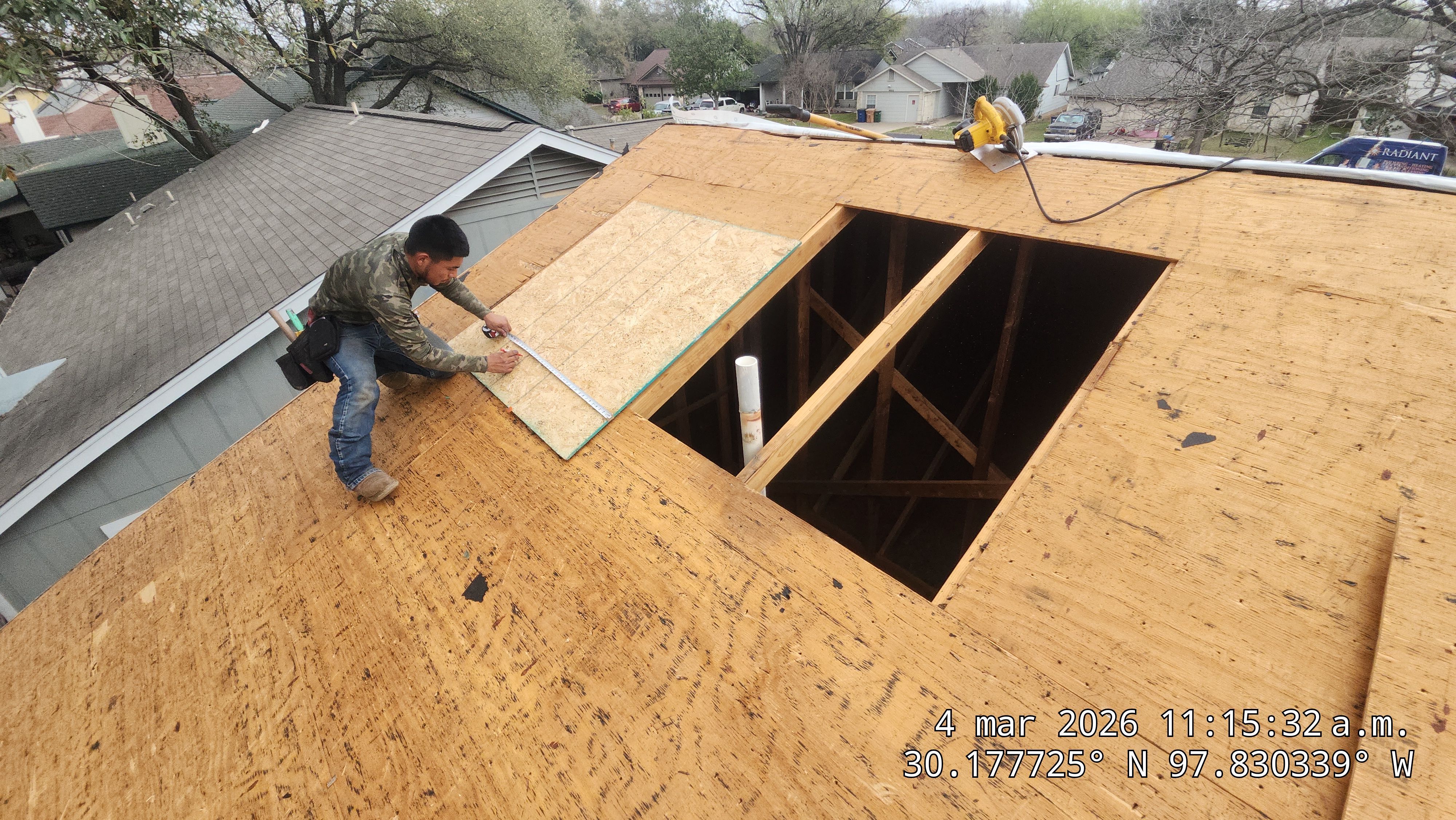 Architectural Shingle Roofing Replacement and Gutter Restoration in Austin by Caliber Restoration LLC