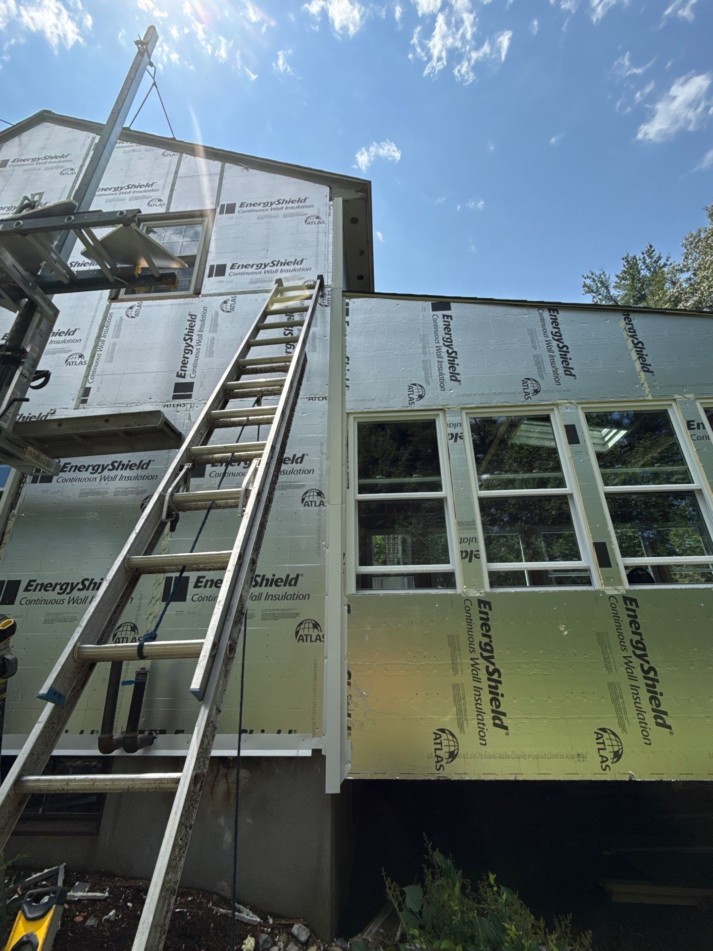 Siding Transformation with Cert Cedar Impressions D/7 Perfection Straight Bottom, Sterling Gray, and Cert Monogram D/4 x 12'6" Clapboard, Sterling Gray by DiGiorgi Roofing and Siding Inc