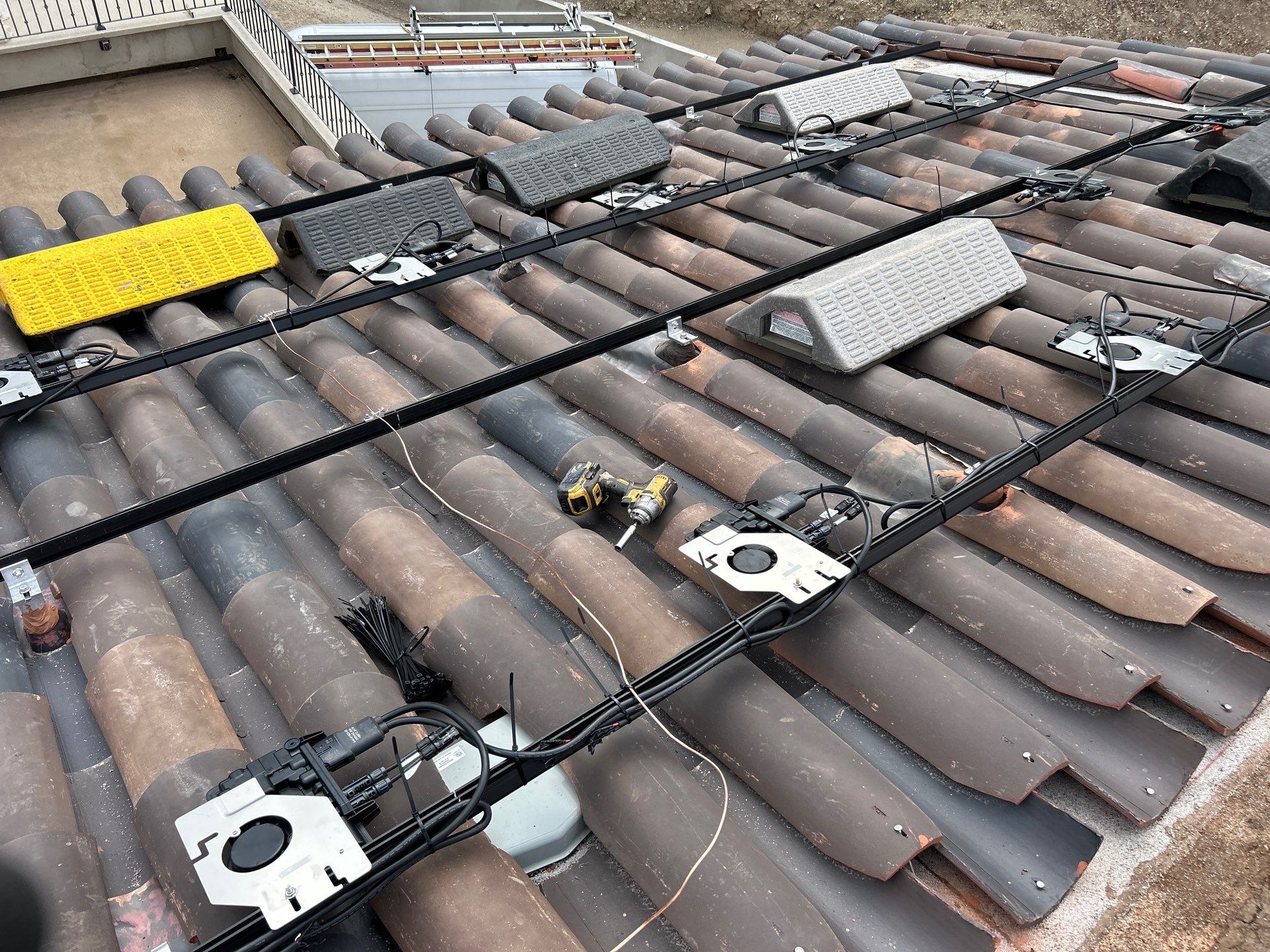 Solar Panel and Clay Tile Roof Installation in Hidden Hills by AWS Solar