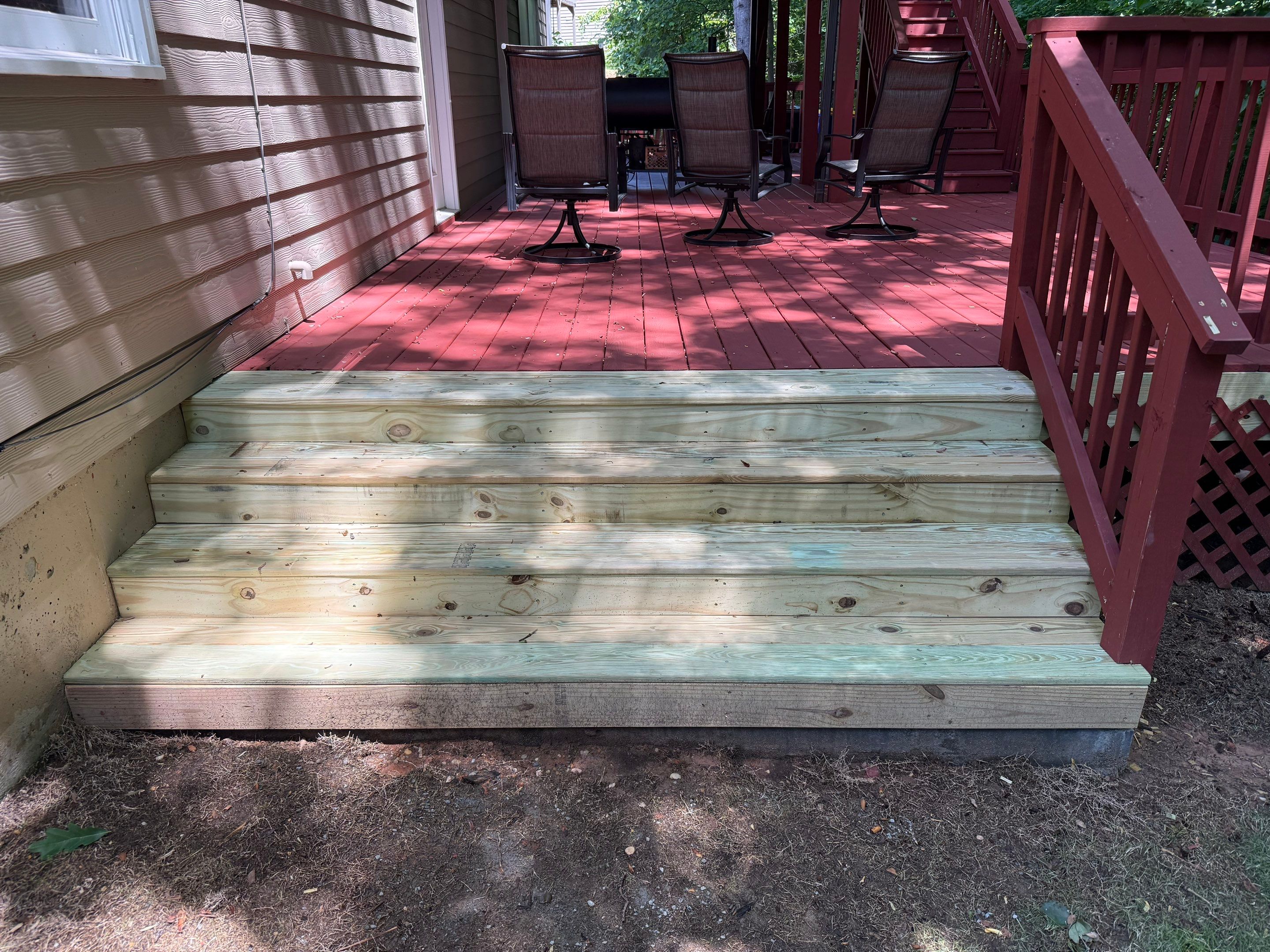 Wooden Deck Structural Repair and Staircase Replacement in Kennesaw by Swift Home Renovations