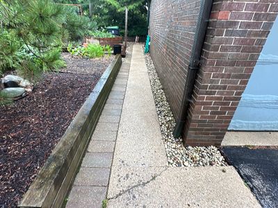 Aggregate and natural stone patio cleaning