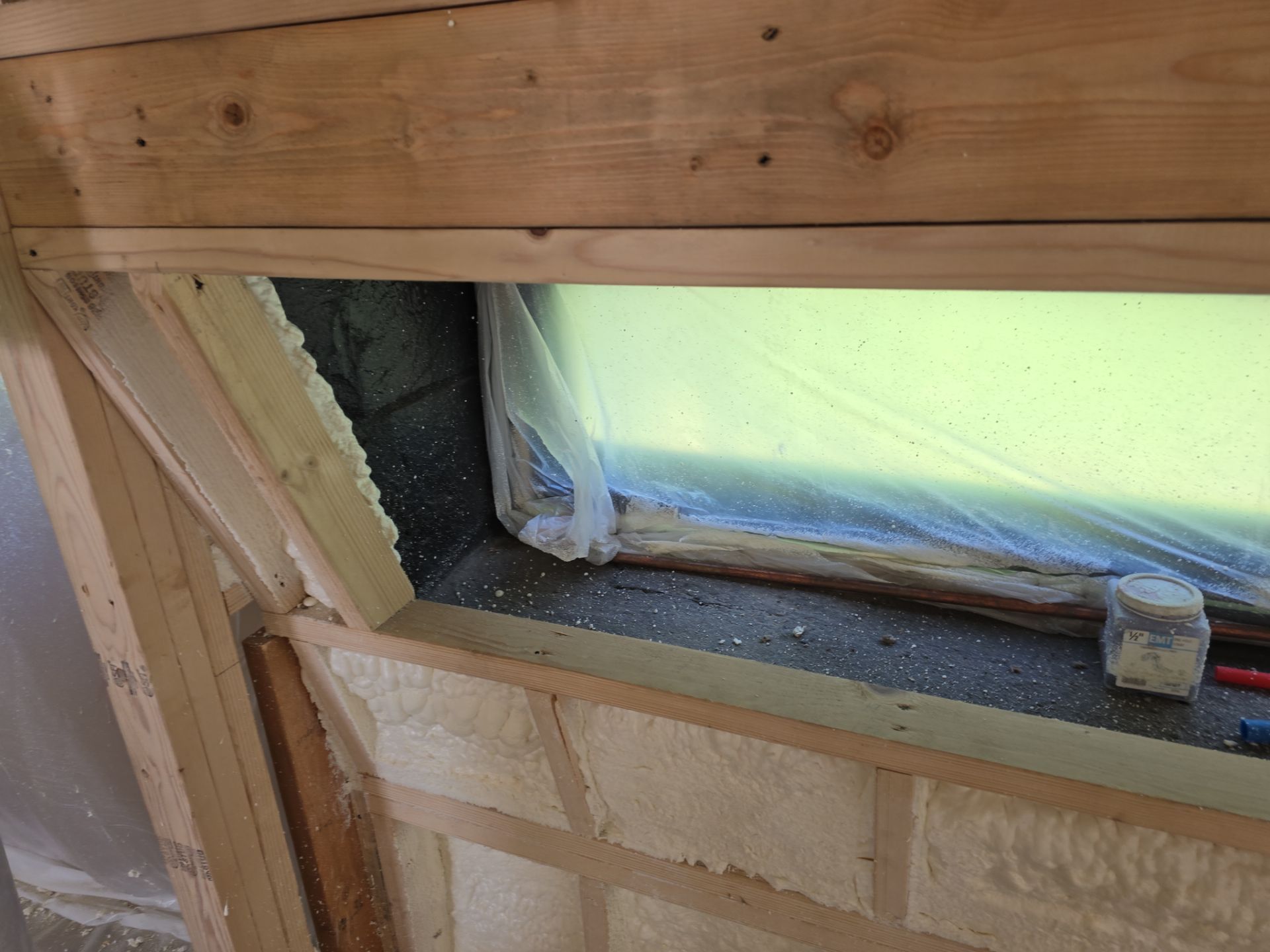Attic Insulation using Closed Cell Spray Foam by NYS Foam & Energy