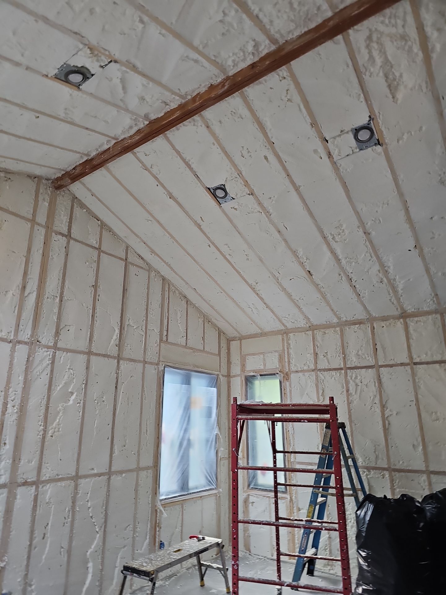 Spray Foam Insulation using open cell spray foam by NYS Foam & Energy