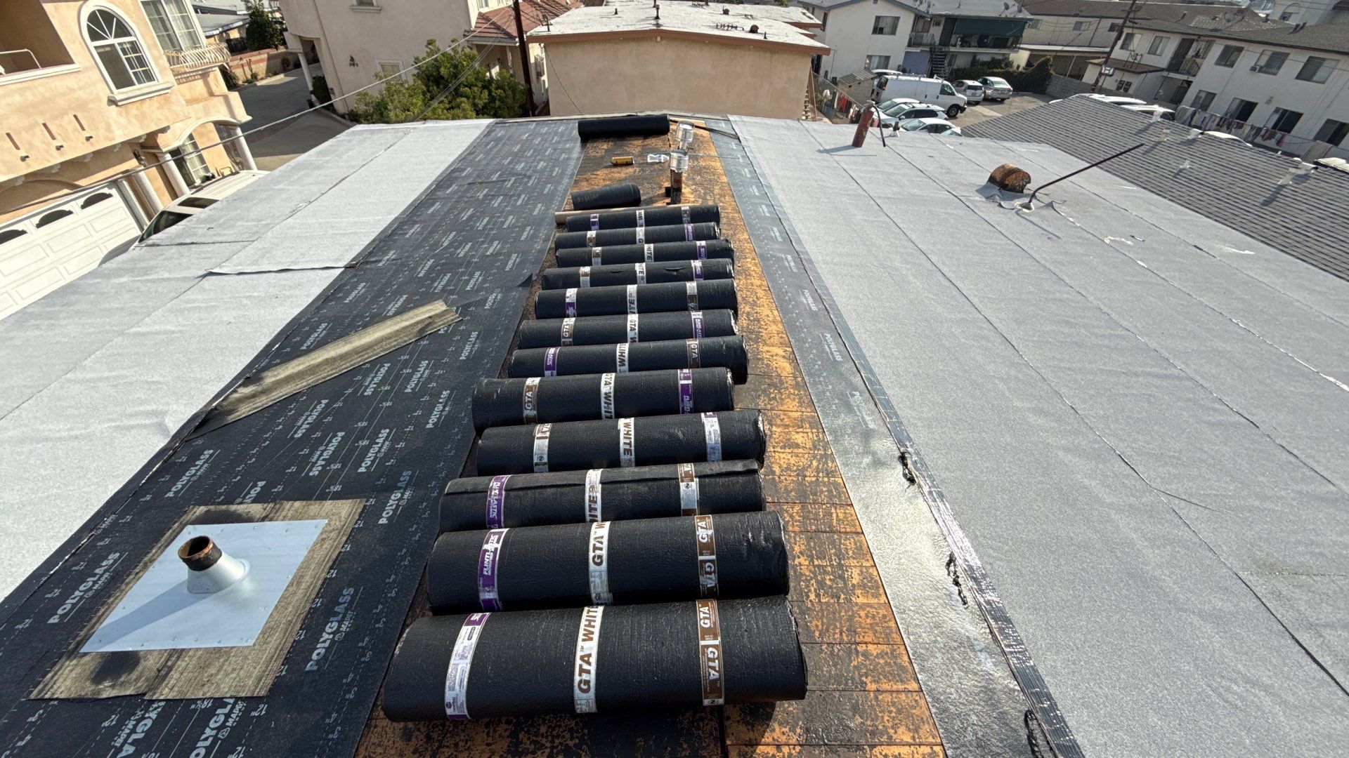Commercial Roofing Installation using CertainTeed GTA Modified Bitumen System by Hull Brothers Roofing