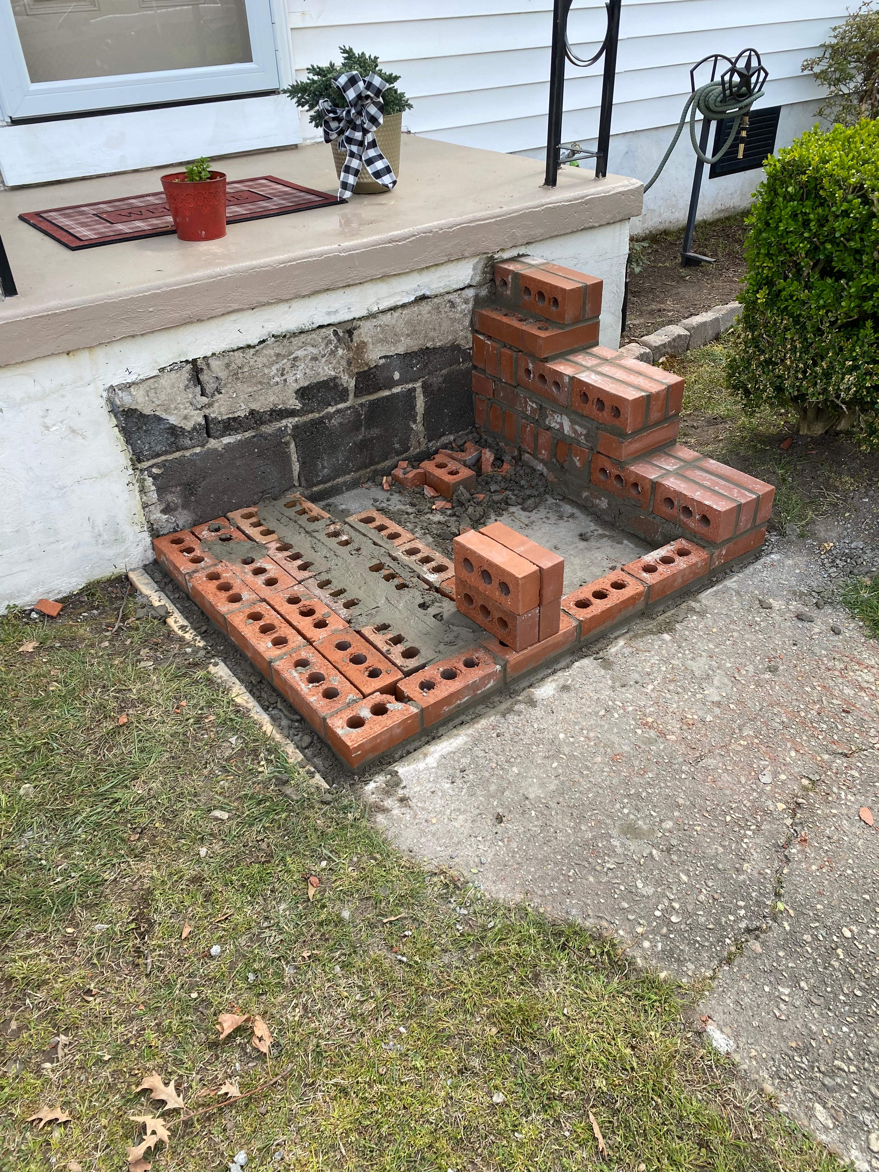 Masonry Stairs and Crown Repairs in Hampton, VA by Premier Chimney and Roofing