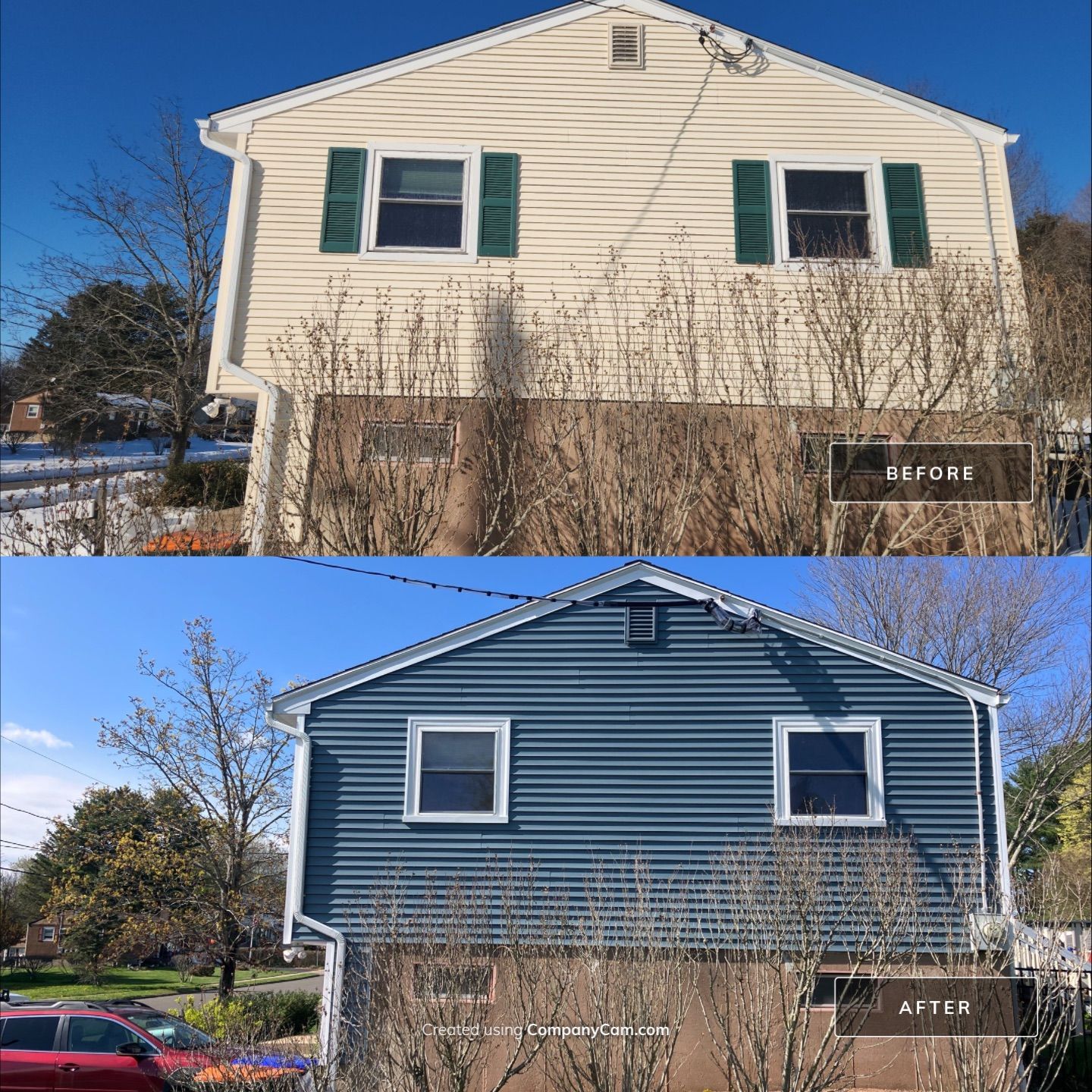 Stunning Siding Transformation with Cert. Restoration Classic D/4 Standard, Wedgewood Blue by DiGiorgi Roofing and Siding Inc