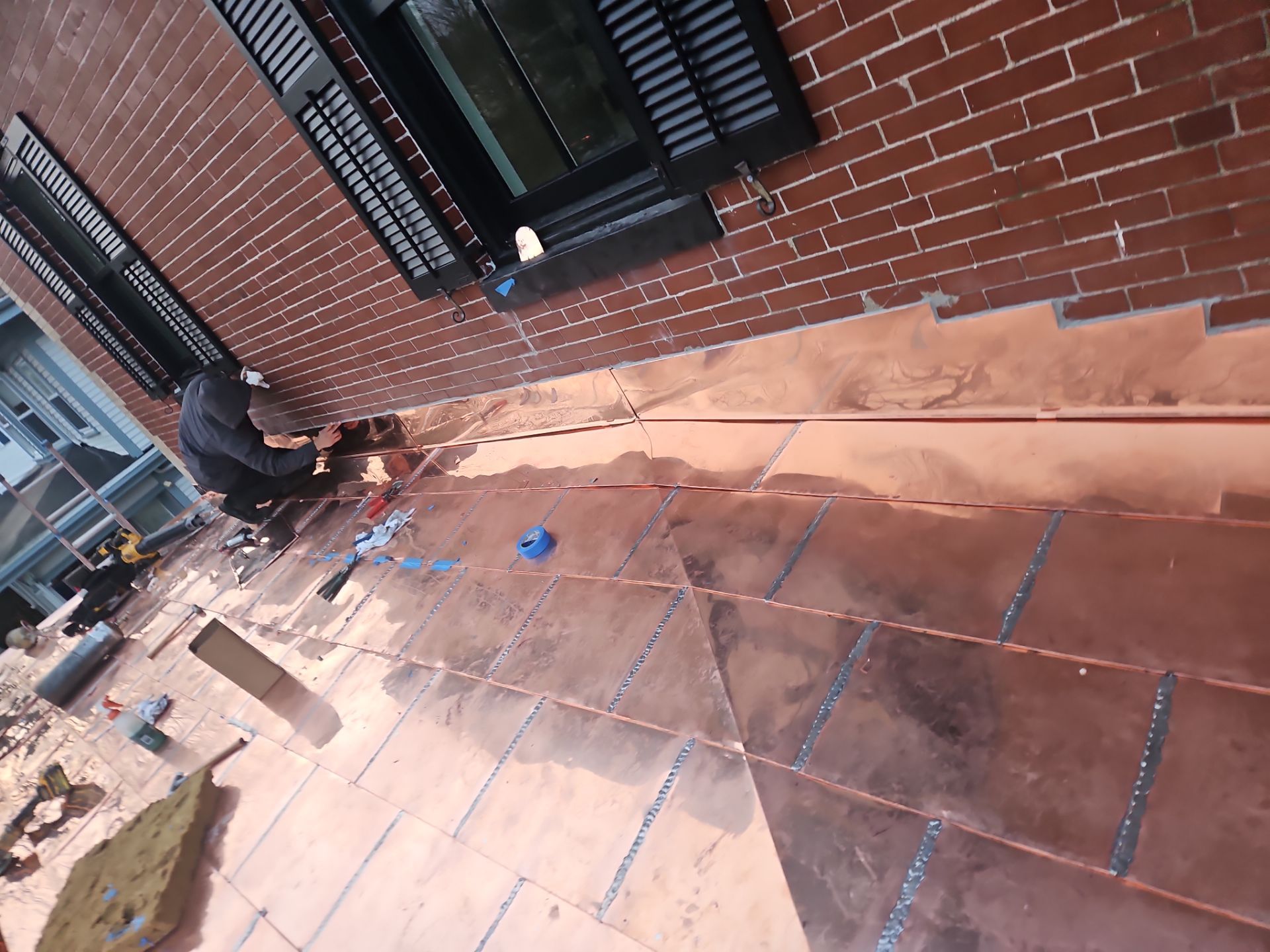 Flat Seam Copper Roof - Newport Residence  by Rinaldi Roofing 